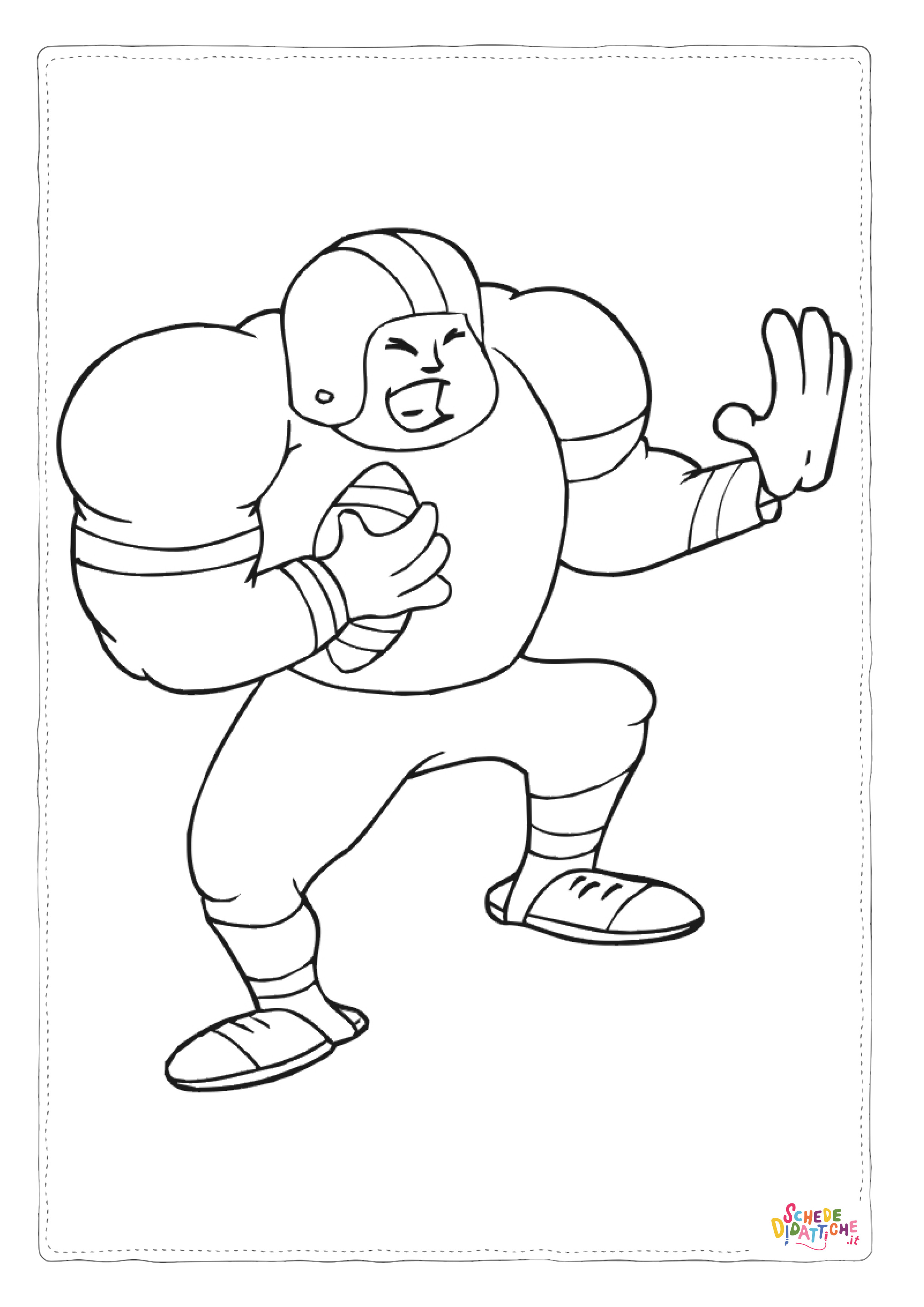 Disegno "Disegno di football americano da stampare e colorare 110" Disegno di football americano da stampare e colorare 110