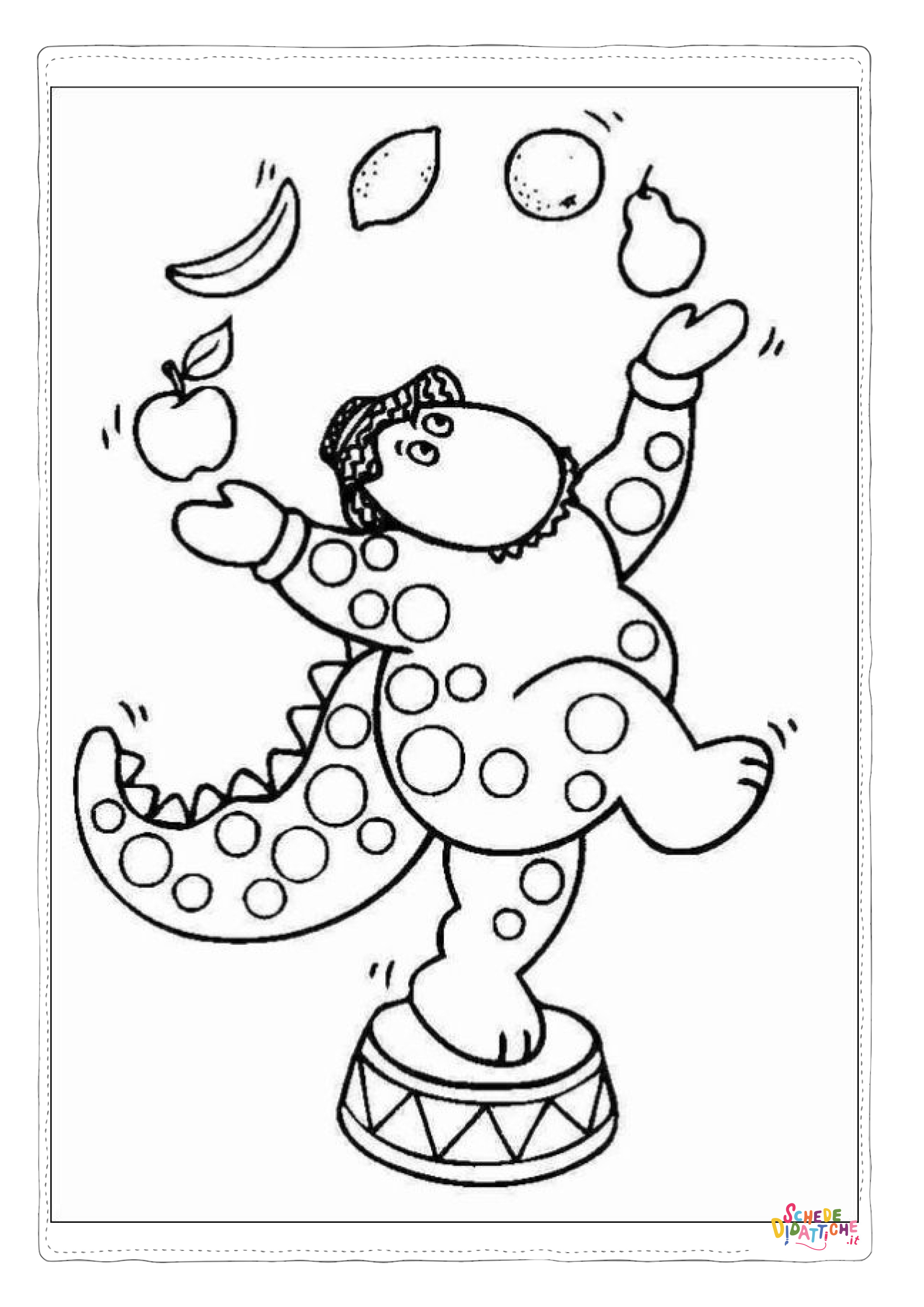 Disegno "Disegno di Barney il dinosauro da stampare e colorare 18" Disegno di Barney il dinosauro da stampare e colorare 18
