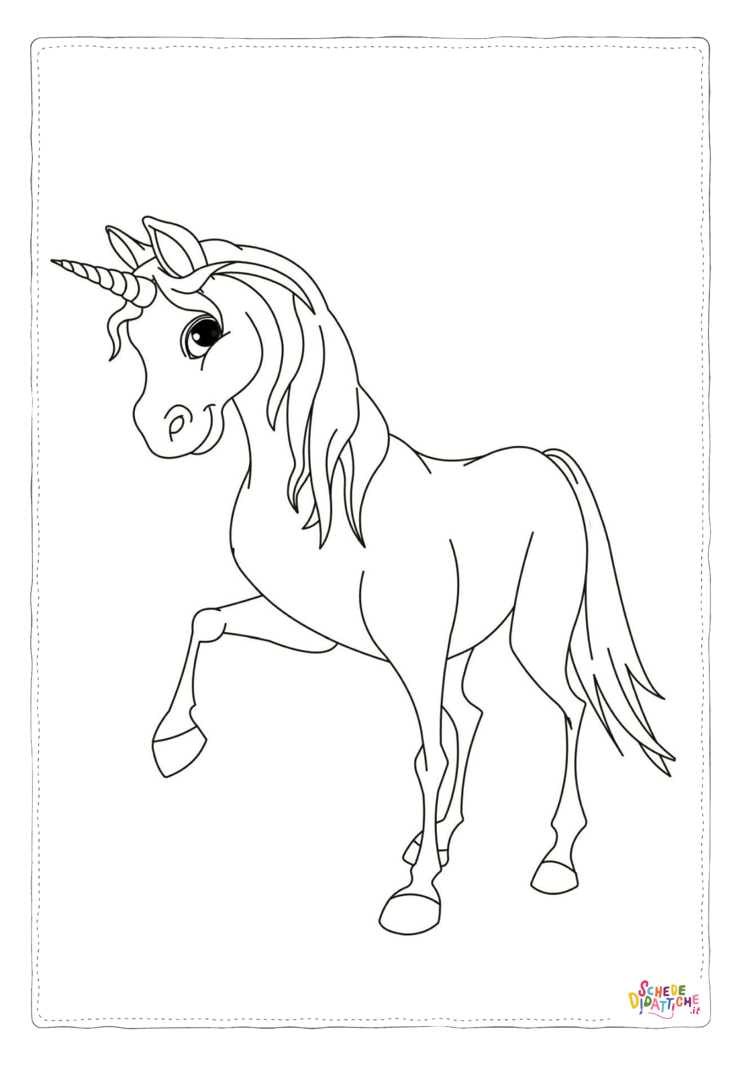 Disegno "Disegno di unicorno da stampare e colorare 62" Disegno di unicorno da stampare e colorare 62