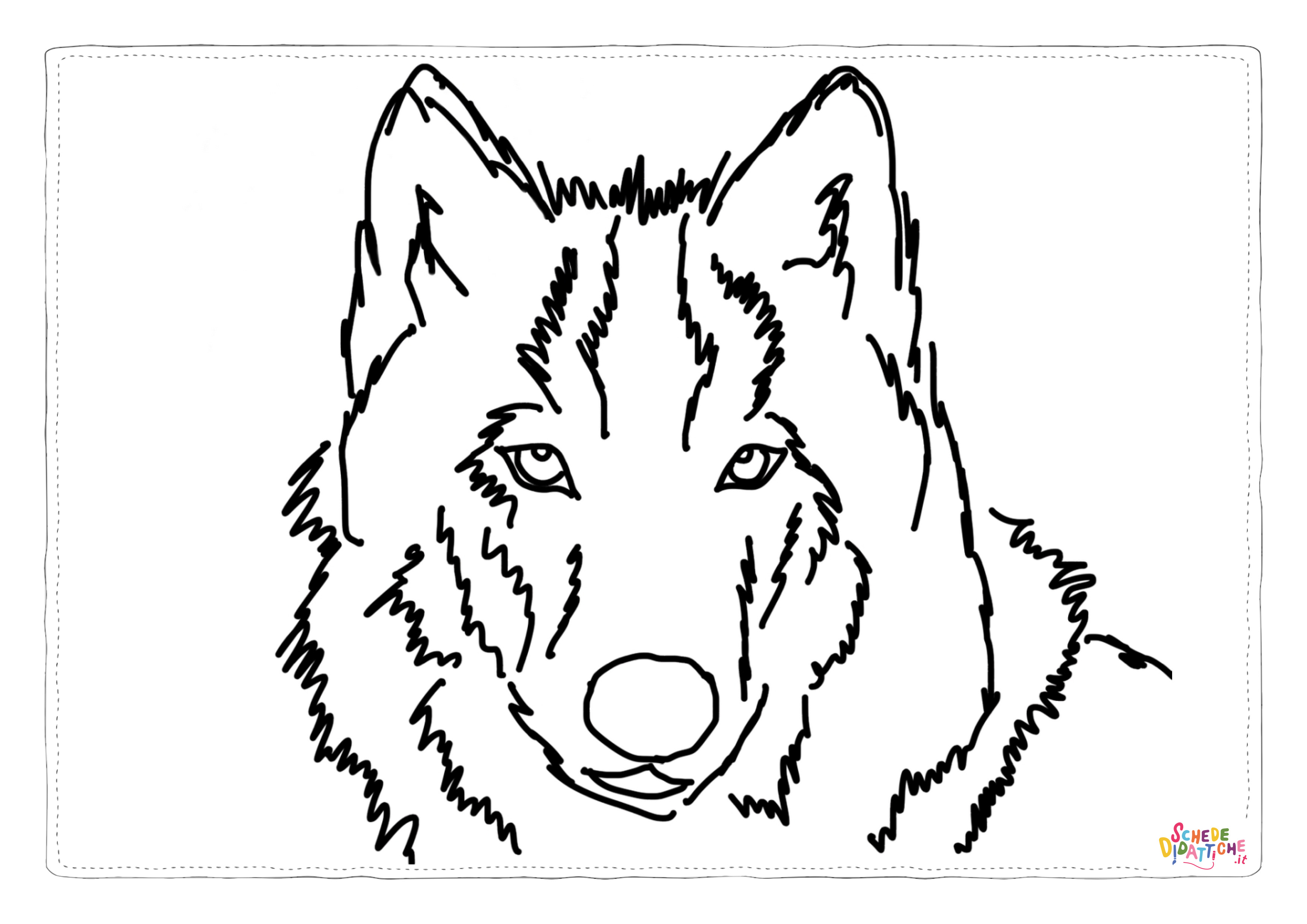 Disegno "Disegno di lupo da stampare e colorare 20" Disegno di lupo da stampare e colorare 20