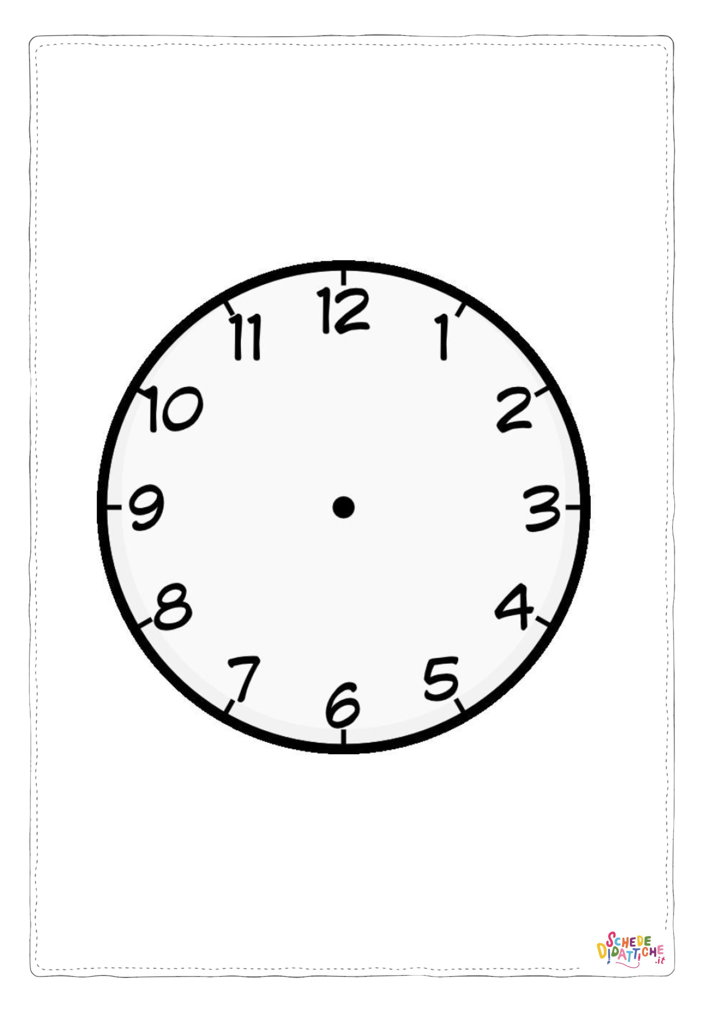 Disegno di orologio da stampare e colorare 10