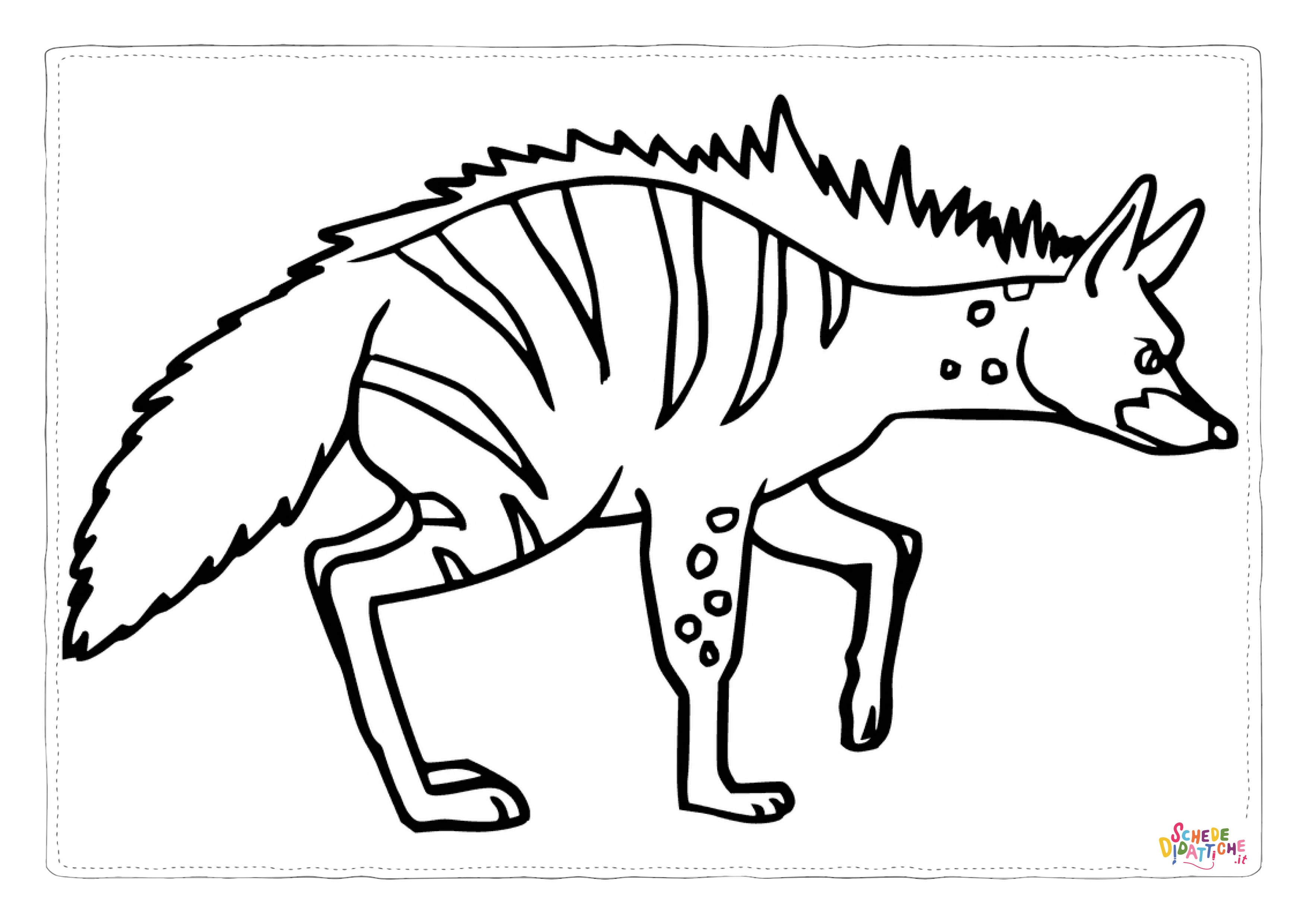 Disegno "Disegno di iena da stampare e colorare 5" Disegno di iena da stampare e colorare 5