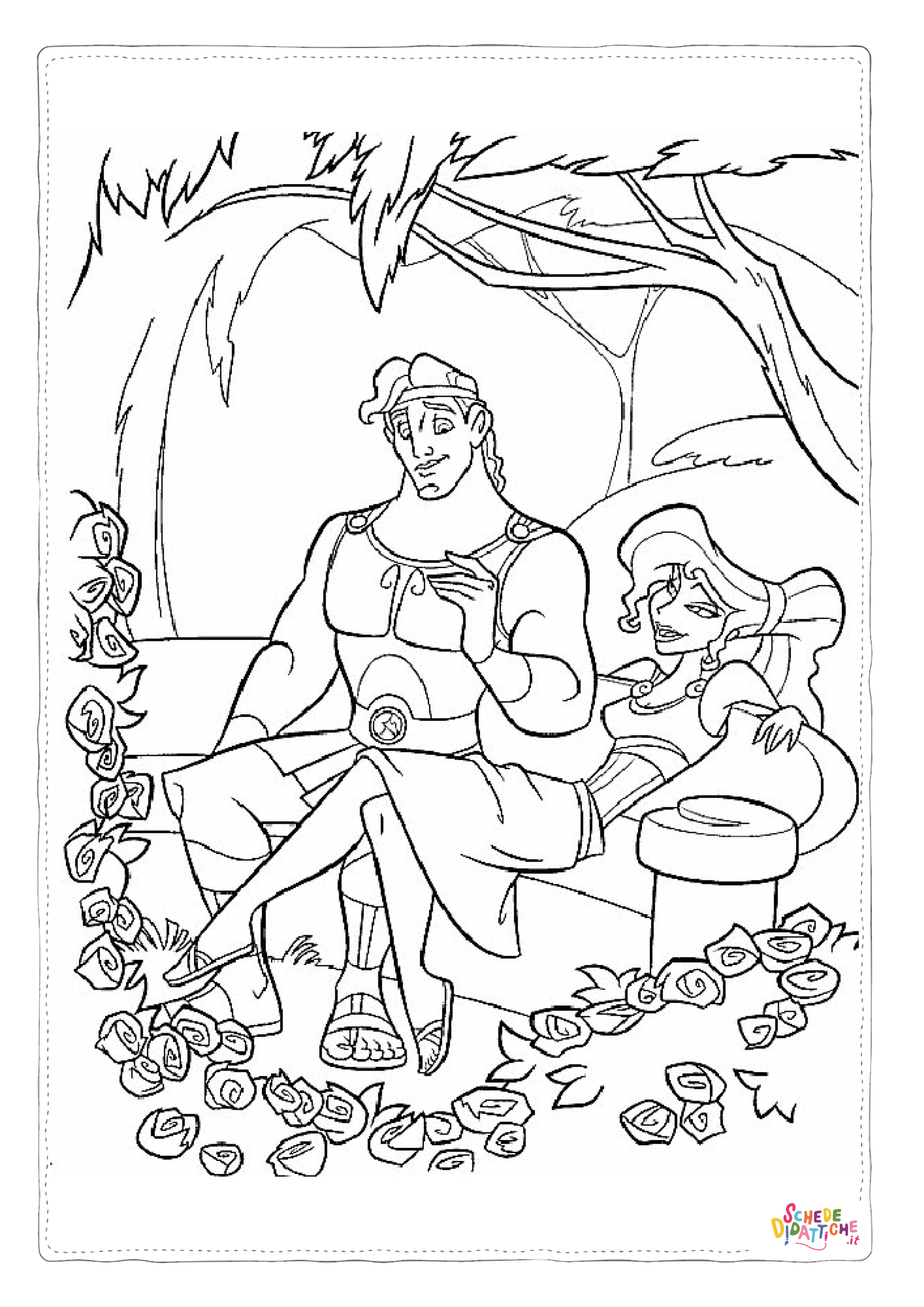 Disegno "Disegno di Hercules da stampare e colorare 8" Disegno di Hercules da stampare e colorare 8
