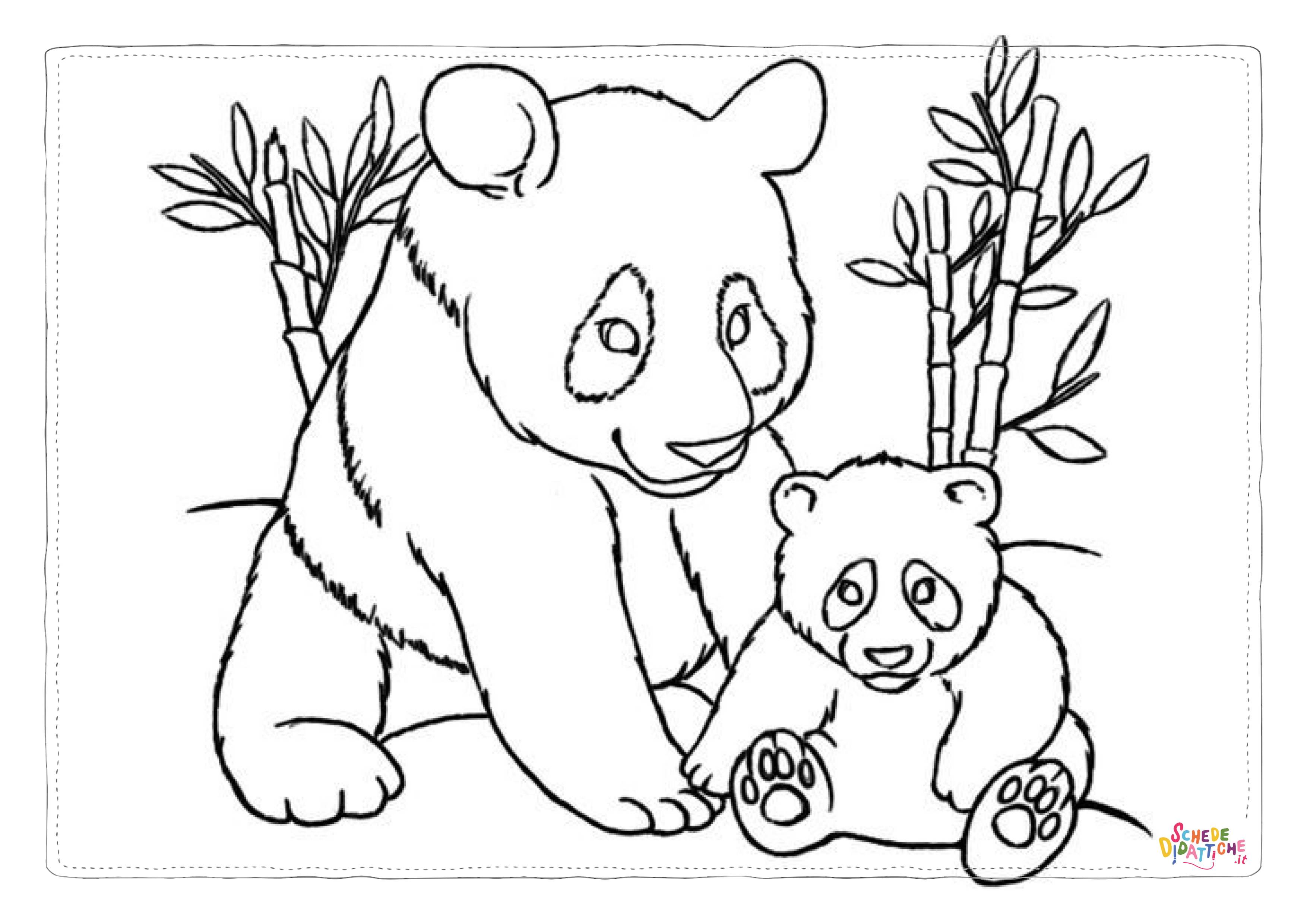 Disegno di panda da stampare e colorare 1