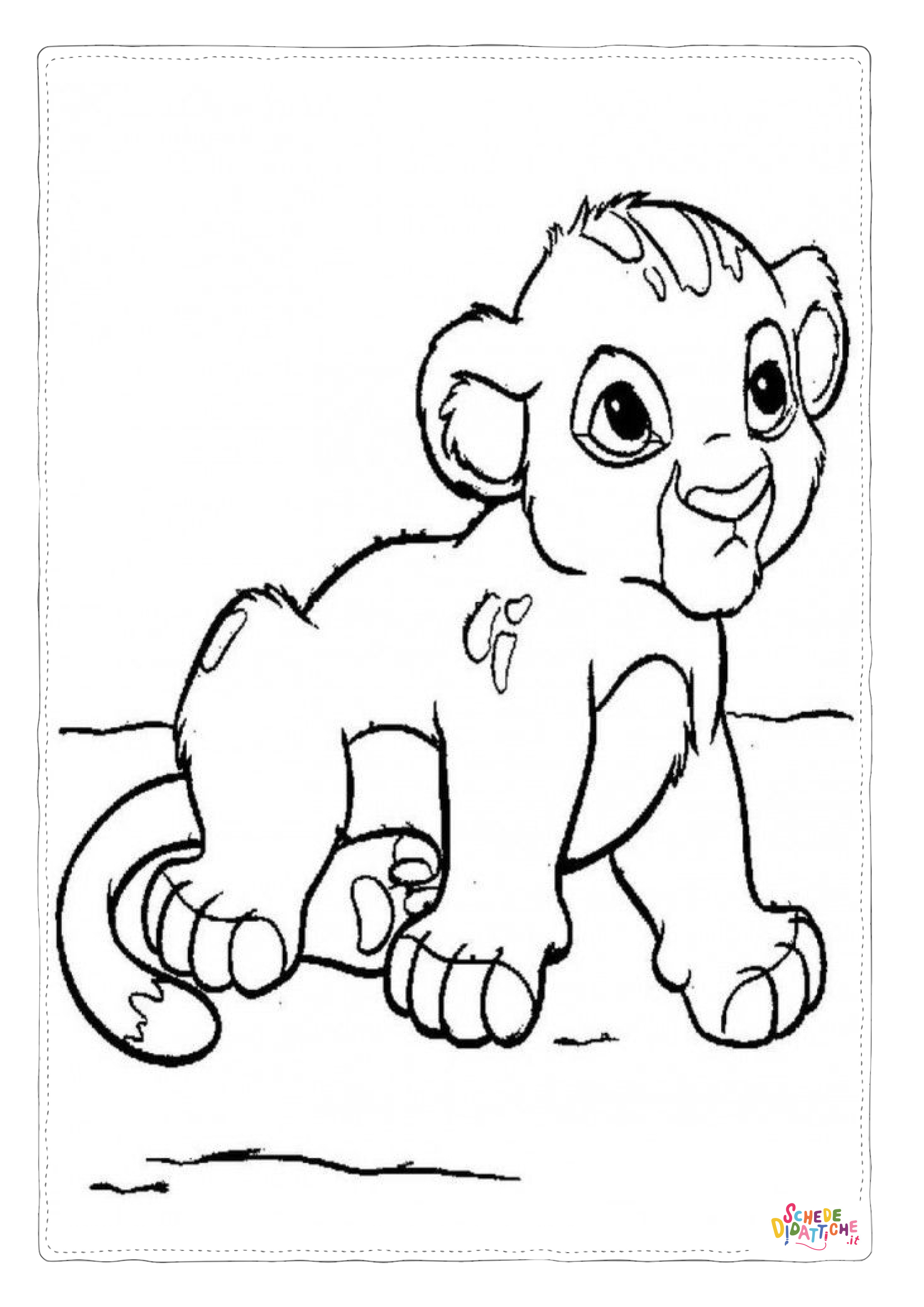 Disegno "Disegno di Re Leone da stampare e colorare 208" Disegno di Re Leone da stampare e colorare 208