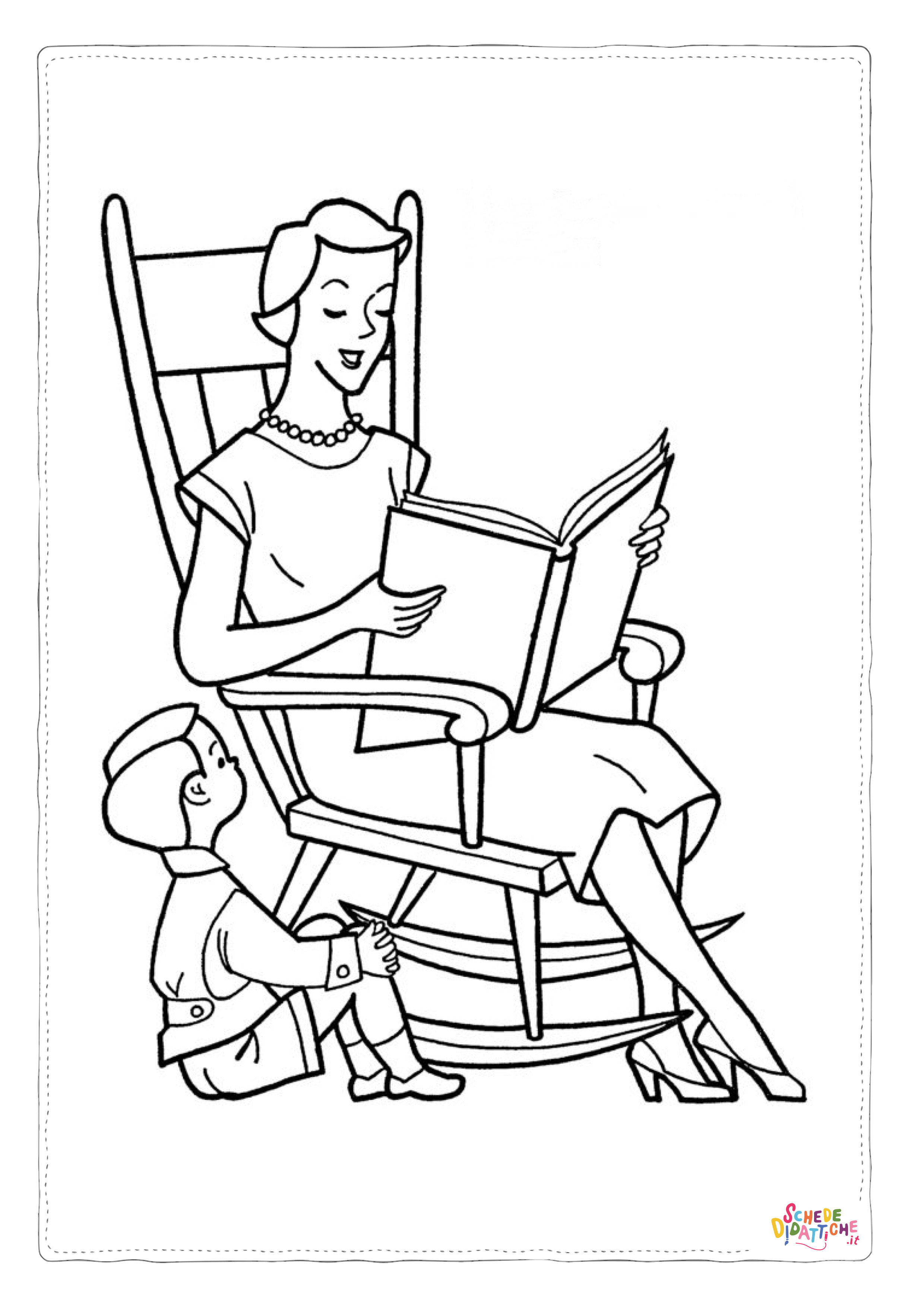 Disegno "Disegno di membro della famiglia da stampare e colorare 8" Disegno di membro della famiglia da stampare e colorare 8
