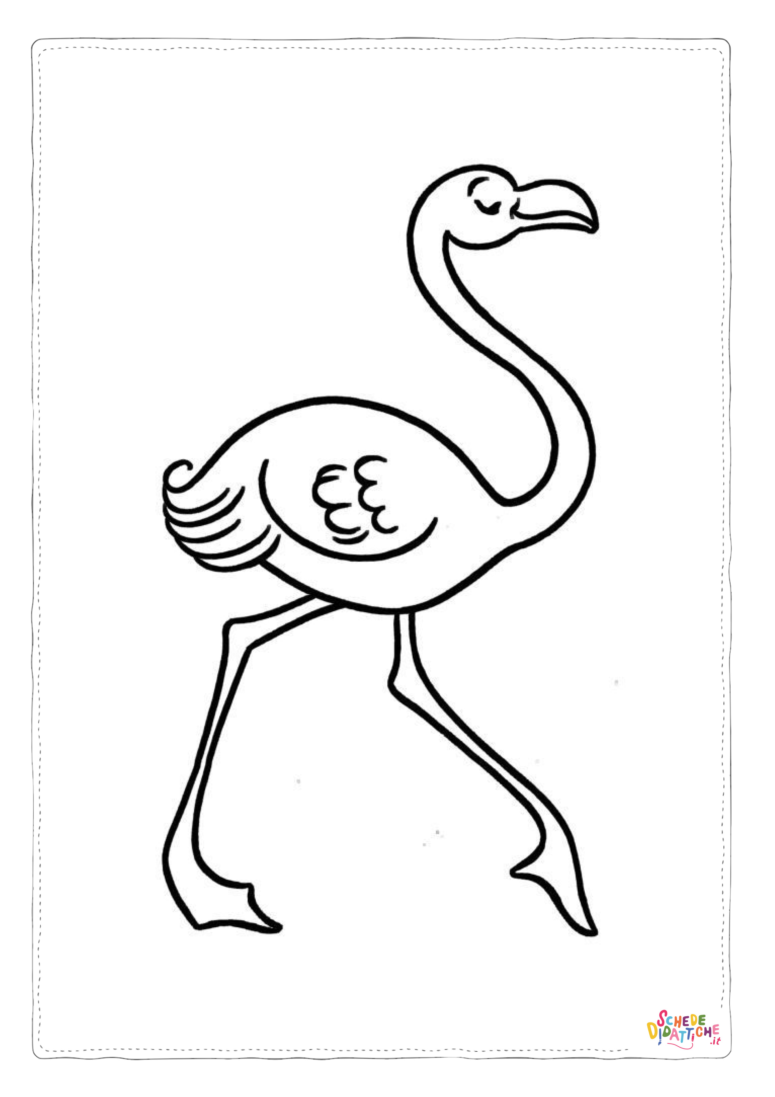 Disegno "Disegno di fenicottero da stampare e colorare 6" Disegno di fenicottero da stampare e colorare 6