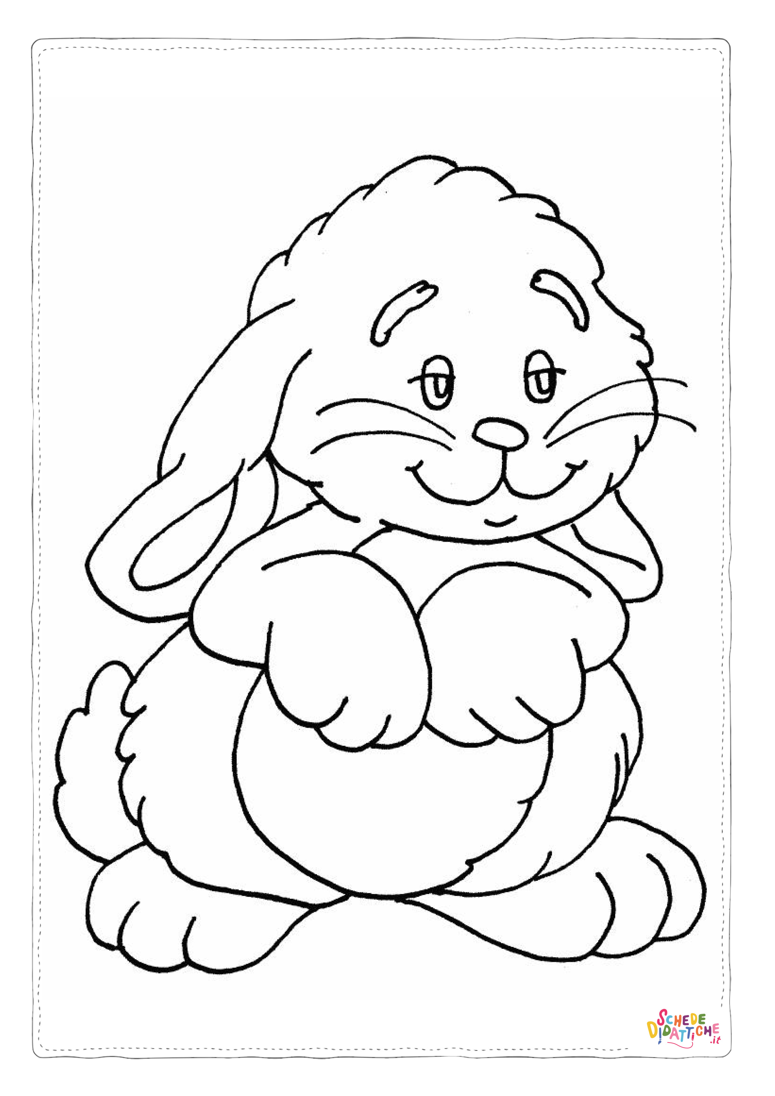 Disegno "Disegno di coniglio da stampare e colorare 84" Disegno di coniglio da stampare e colorare 84