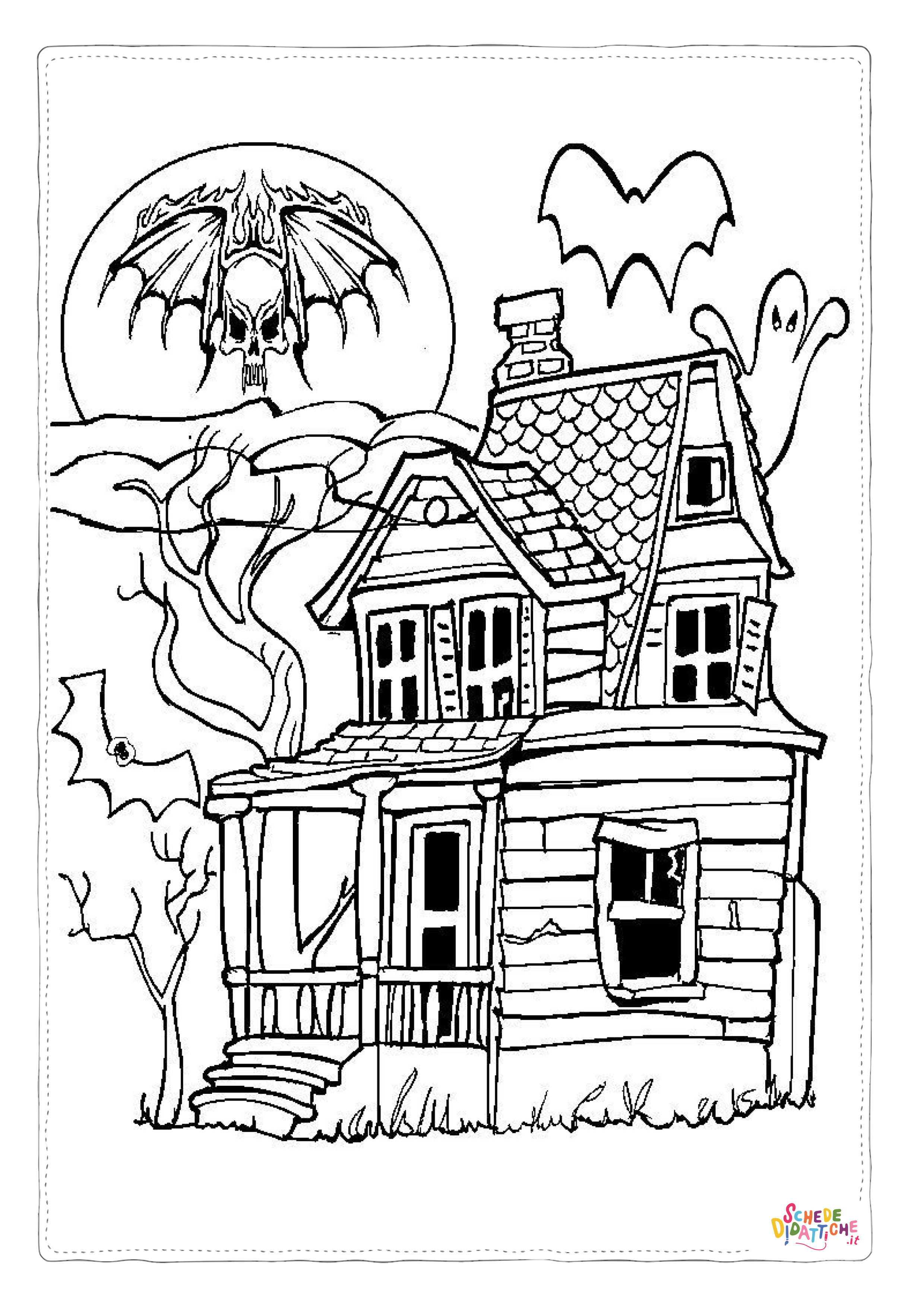 Disegno "Disegno di casa infestata da stampare e colorare 28" Disegno di casa infestata da stampare e colorare 28