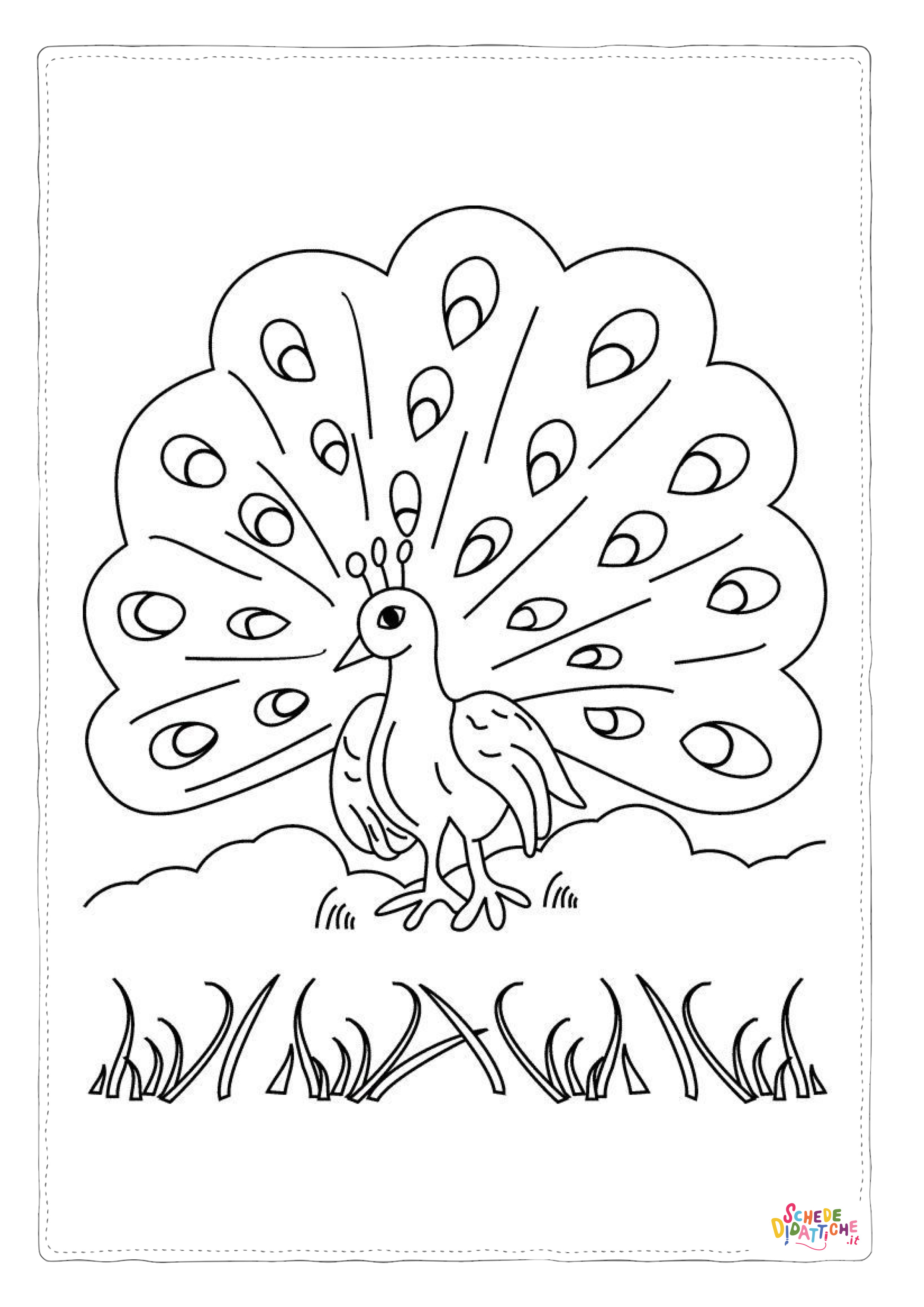 Disegno di pavone da stampare e colorare 34