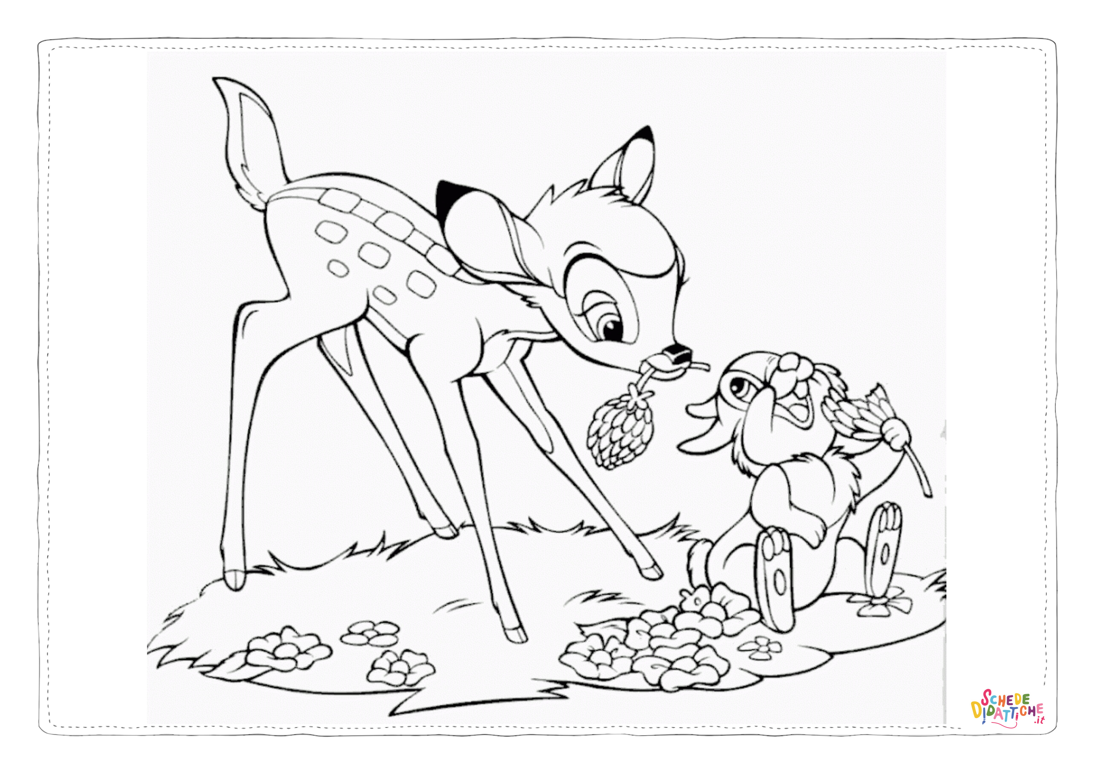 Disegno "Disegno di Bambi da stampare e colorare 14" Disegno di Bambi da stampare e colorare 14