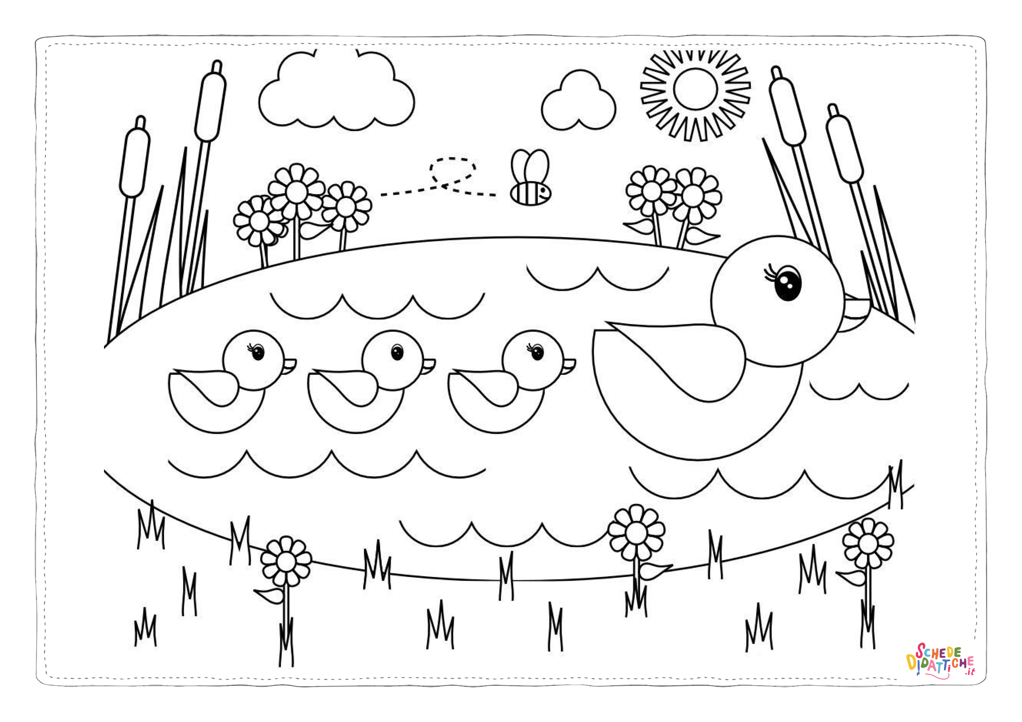 Disegno "Disegno di primavera da stampare e colorare 9" Disegno di primavera da stampare e colorare 9