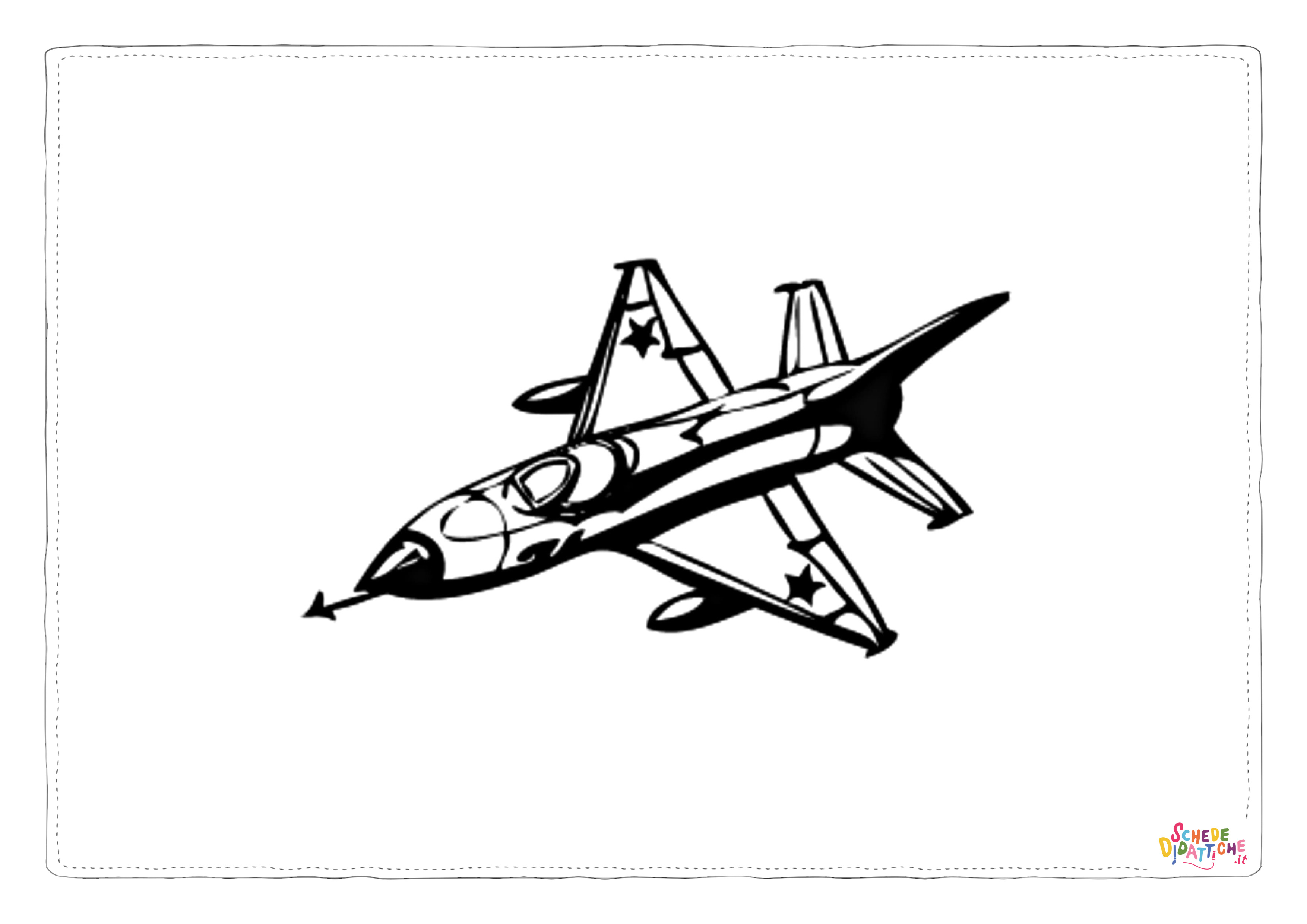Disegno "Disegno di aereo militare da stampare e colorare 61" Disegno di aereo militare da stampare e colorare 61