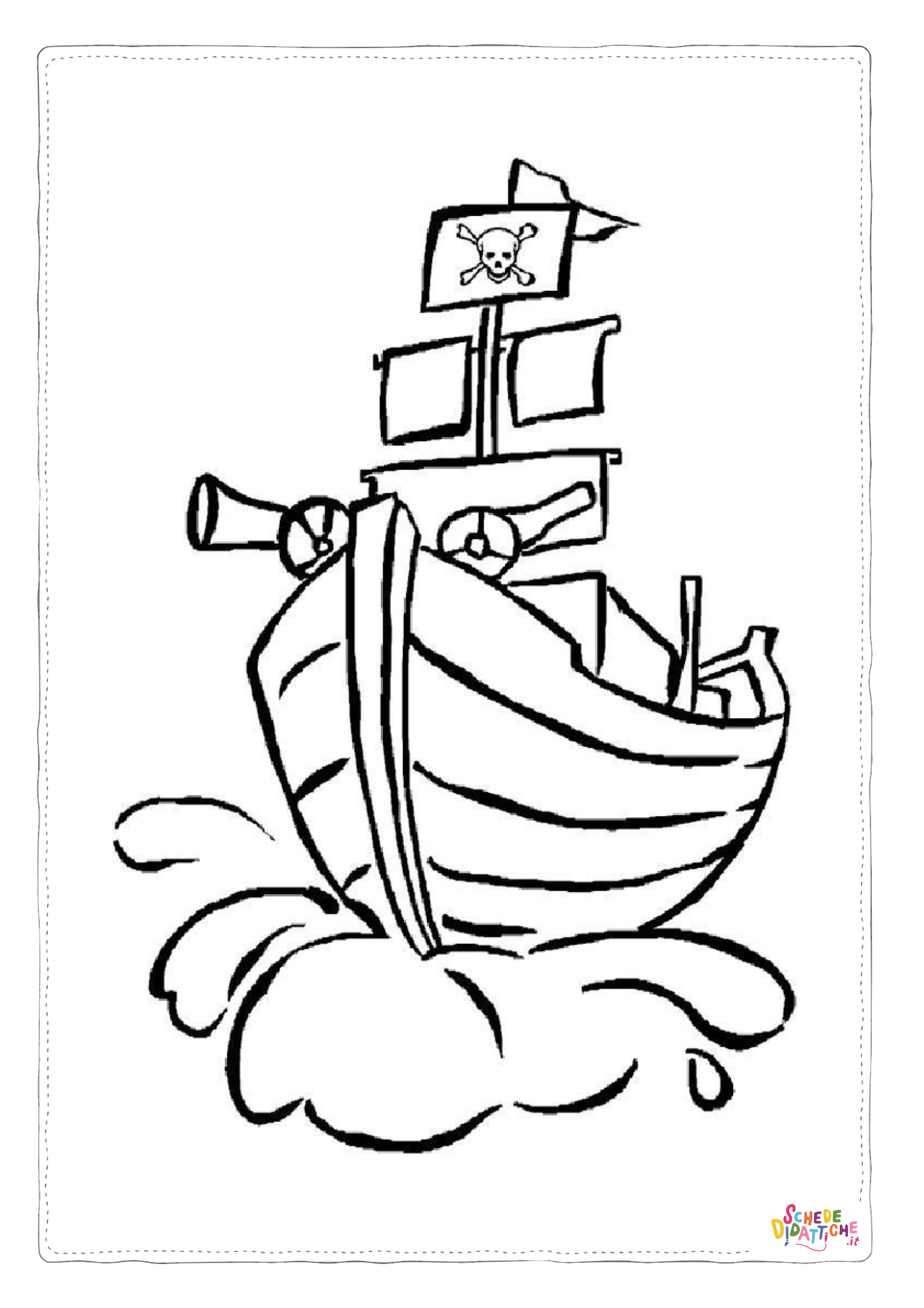 Disegno di pirata da stampare e colorare 13
