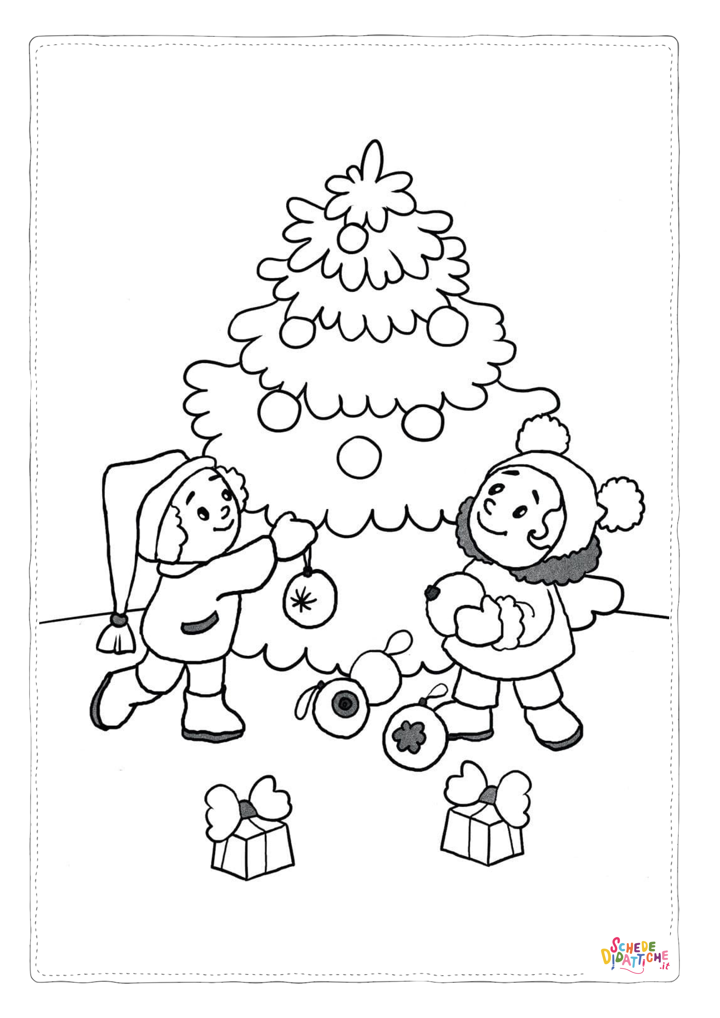 Disegno "Disegno di albero di Natale da stampare e colorare 159" Disegno di albero di Natale da stampare e colorare 159