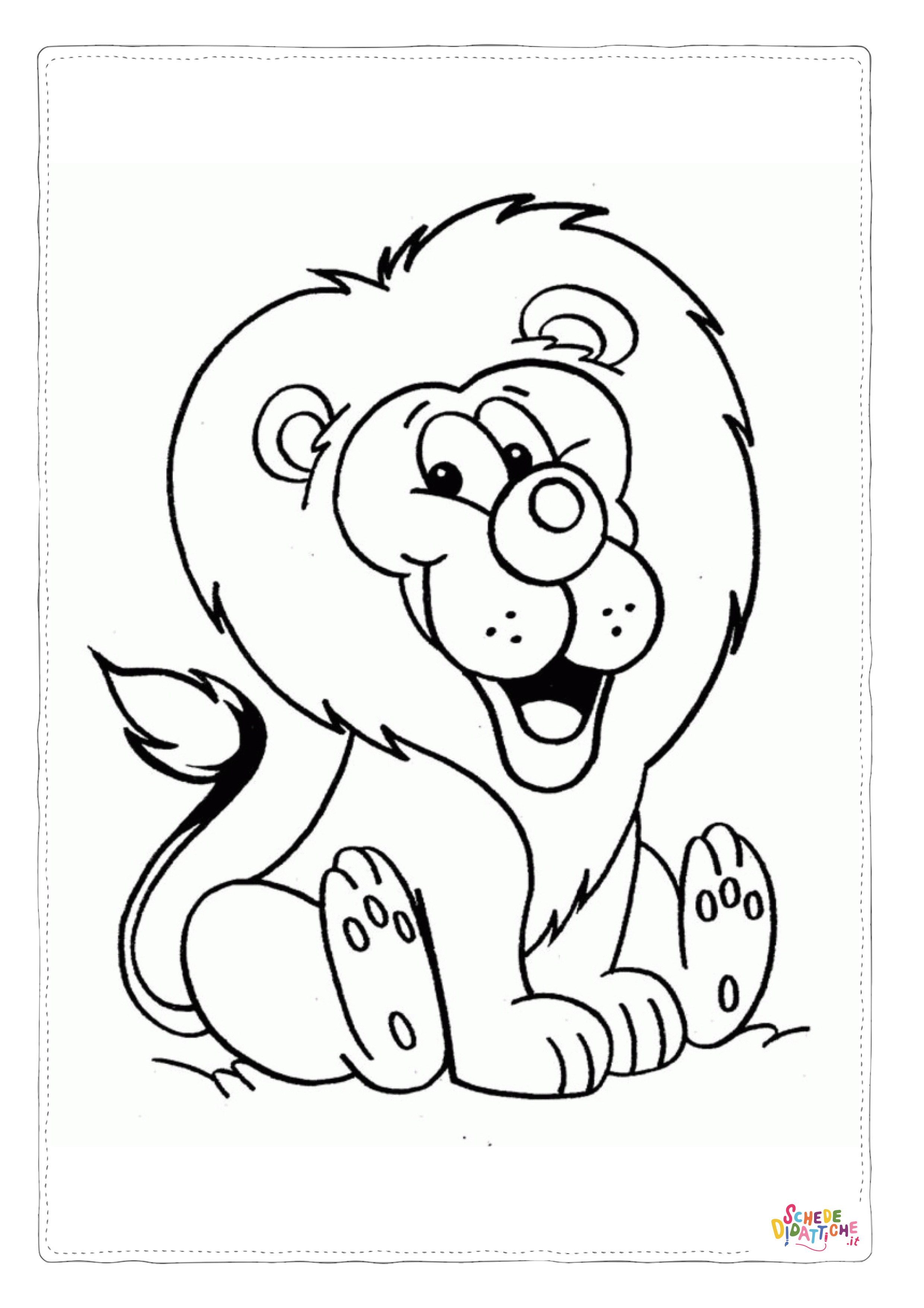 Disegno "Disegno di leone da stampare e colorare 23" Disegno di leone da stampare e colorare 23