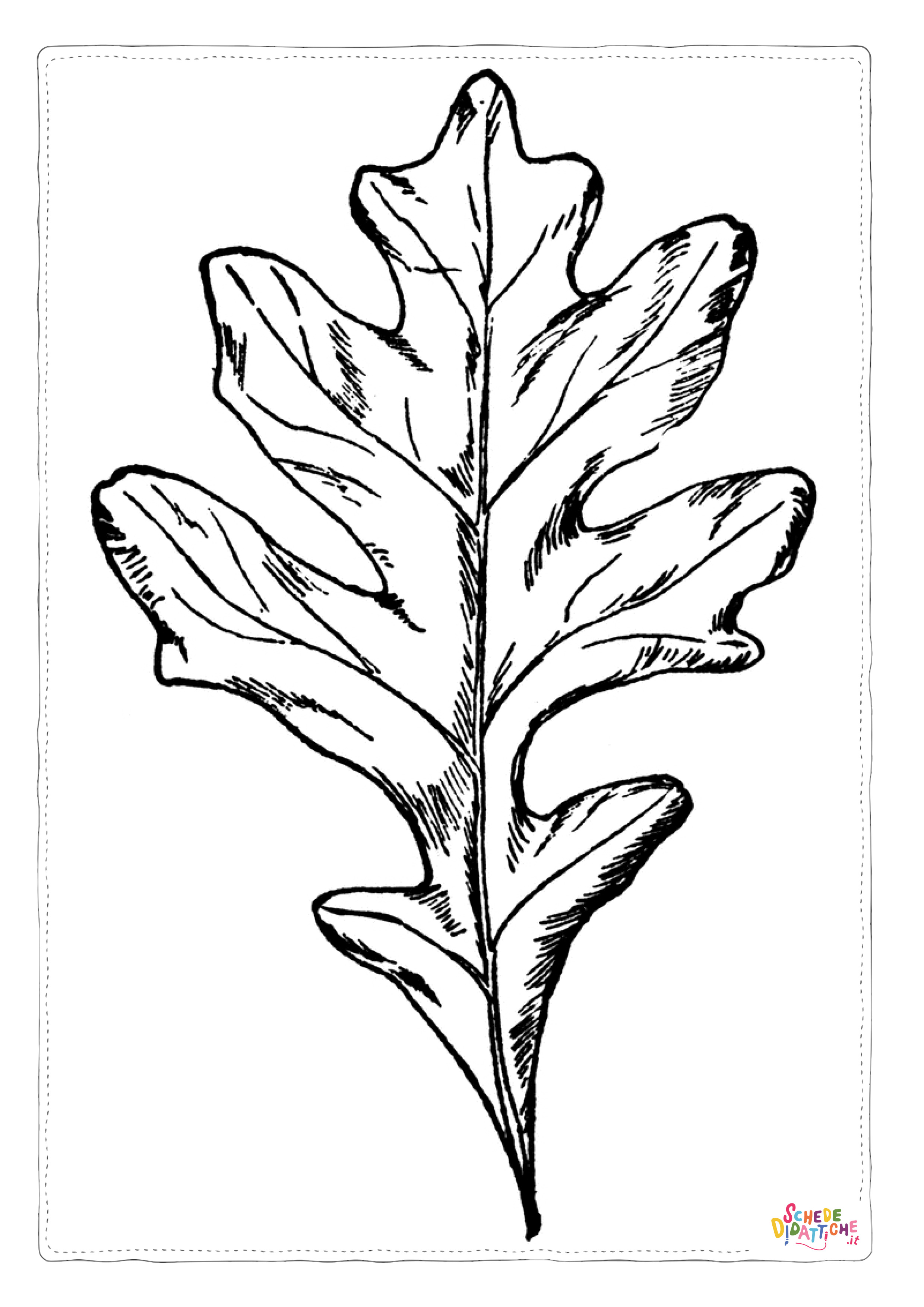 Disegno "Disegno di foglia da stampare e colorare 90" Disegno di foglia da stampare e colorare 90
