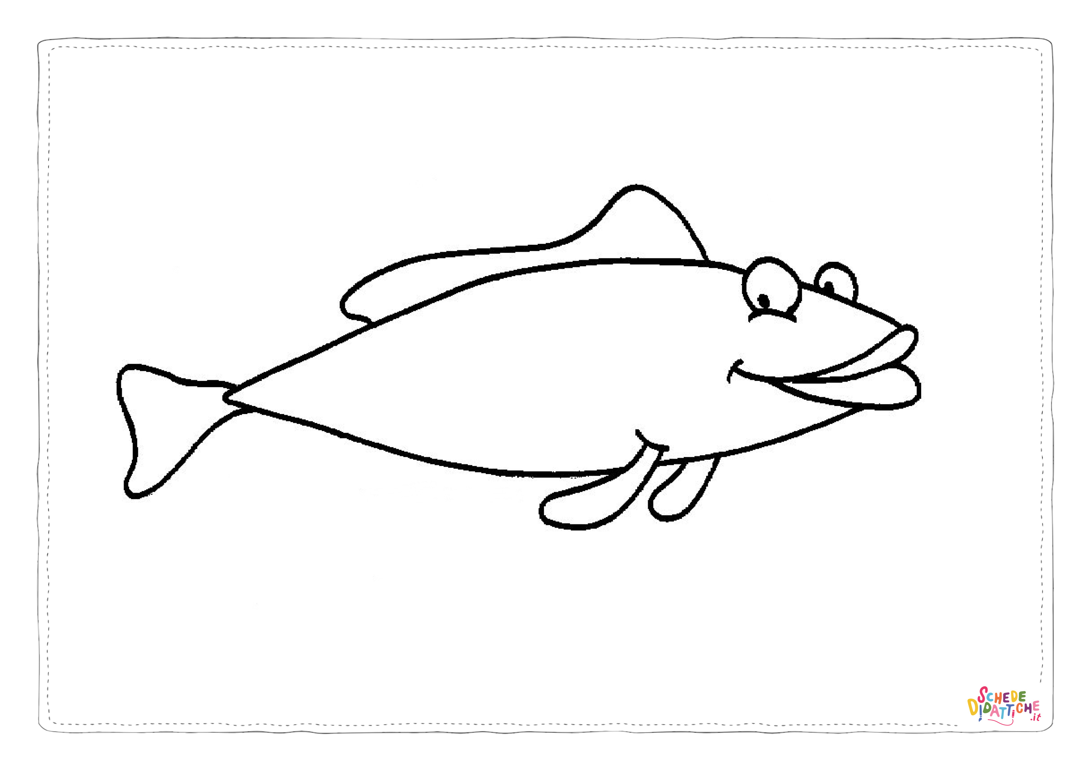 Disegno "Disegno di pesce da stampare e colorare 241" Disegno di pesce da stampare e colorare 241