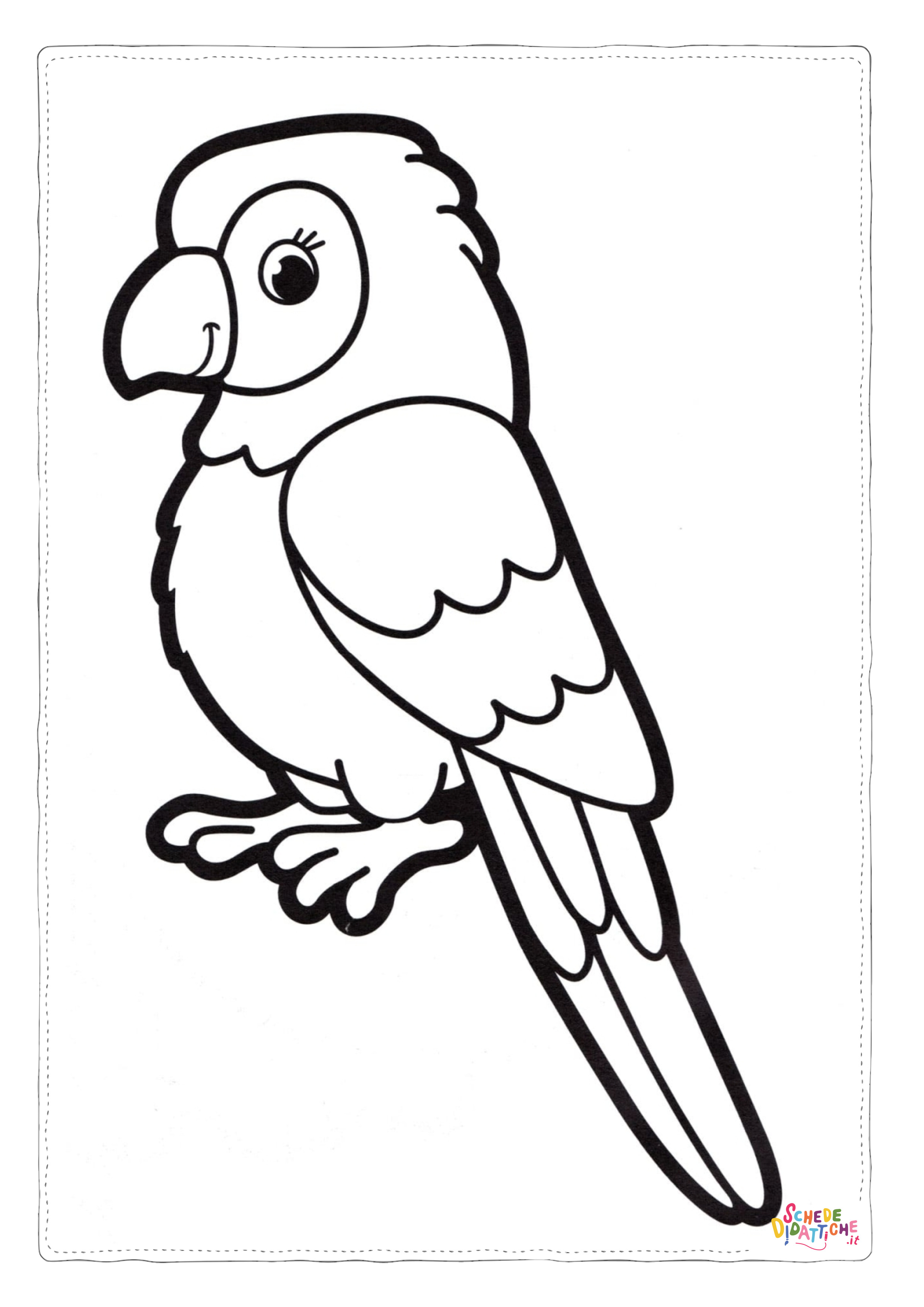 Disegno "Disegno di pappagallo da stampare e colorare 75" Disegno di pappagallo da stampare e colorare 75