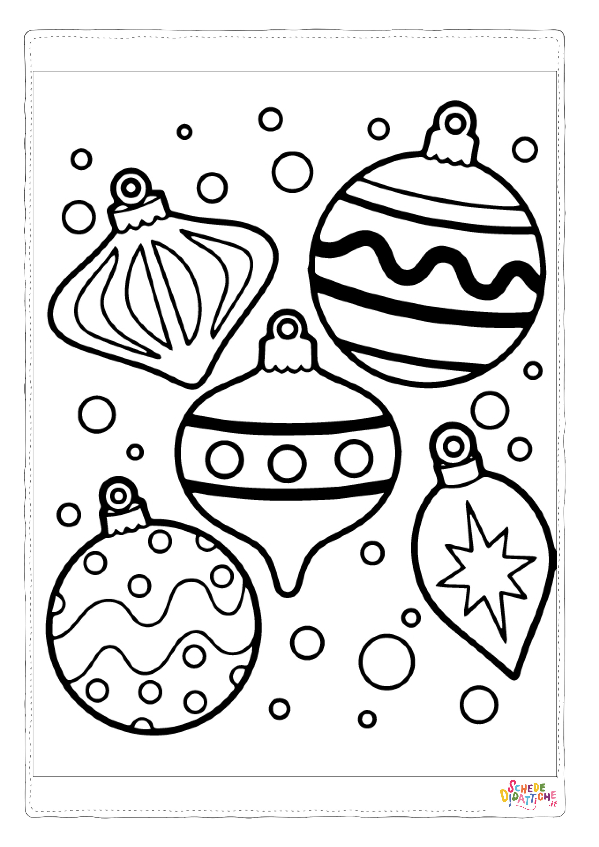 Disegno di palla di Natale da stampare e colorare 4