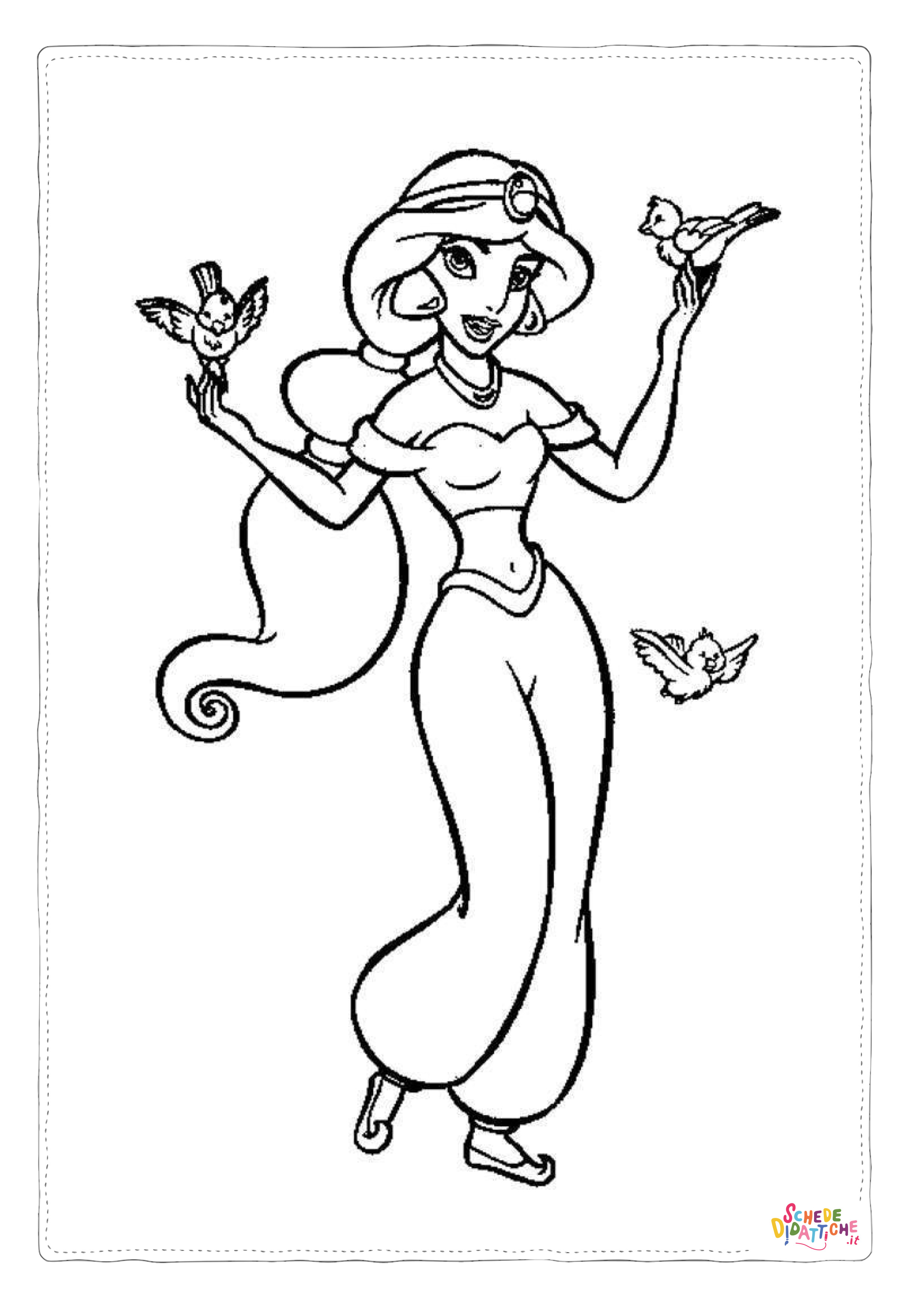 Disegno "Disegno di Aladdin da stampare e colorare 14" Disegno di Aladdin da stampare e colorare 14