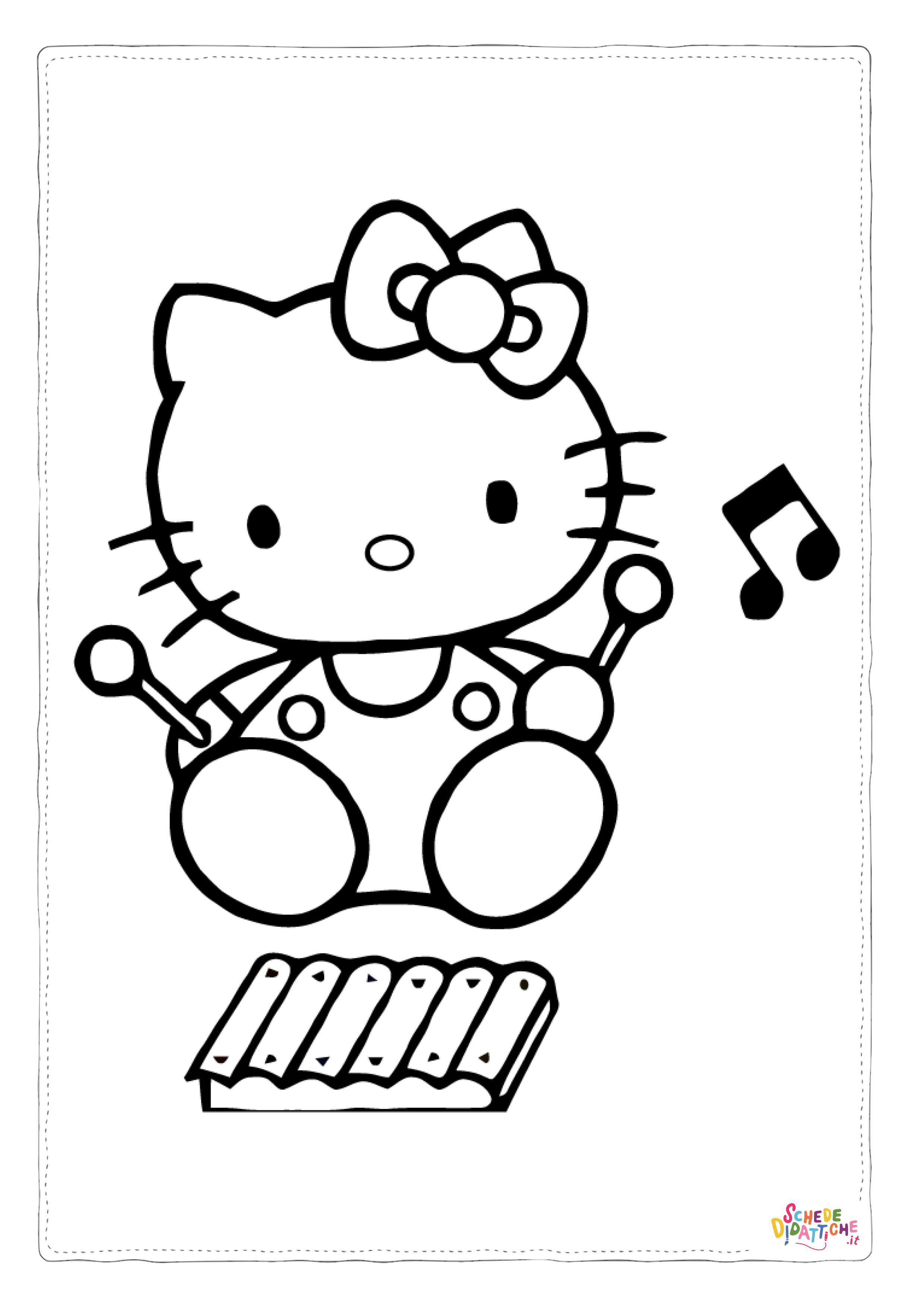 Disegno "Disegno di Hello Kitty da stampare e colorare 13" Disegno di Hello Kitty da stampare e colorare 13