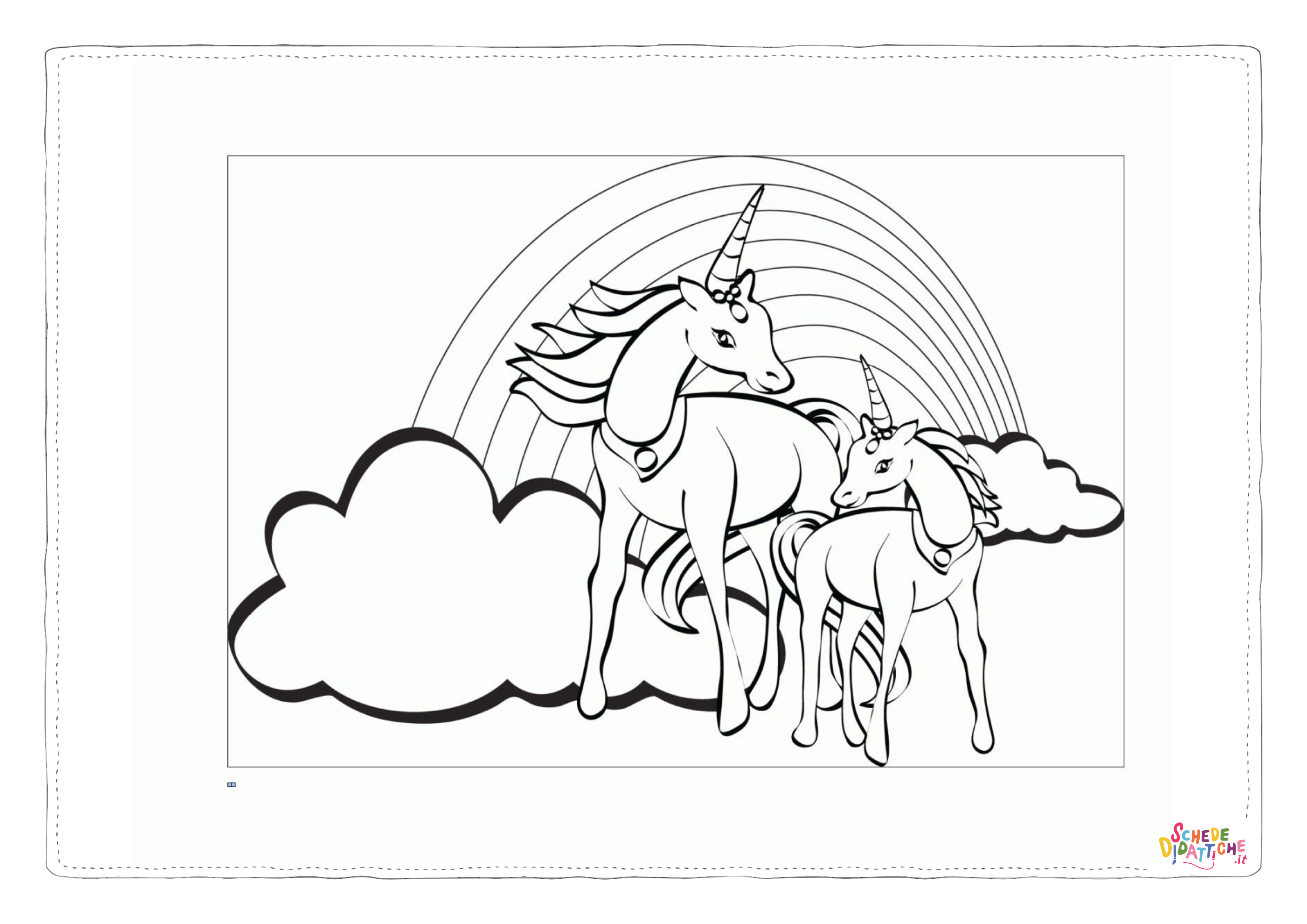 Disegno "Disegno di unicorno da stampare e colorare 21" Disegno di unicorno da stampare e colorare 21