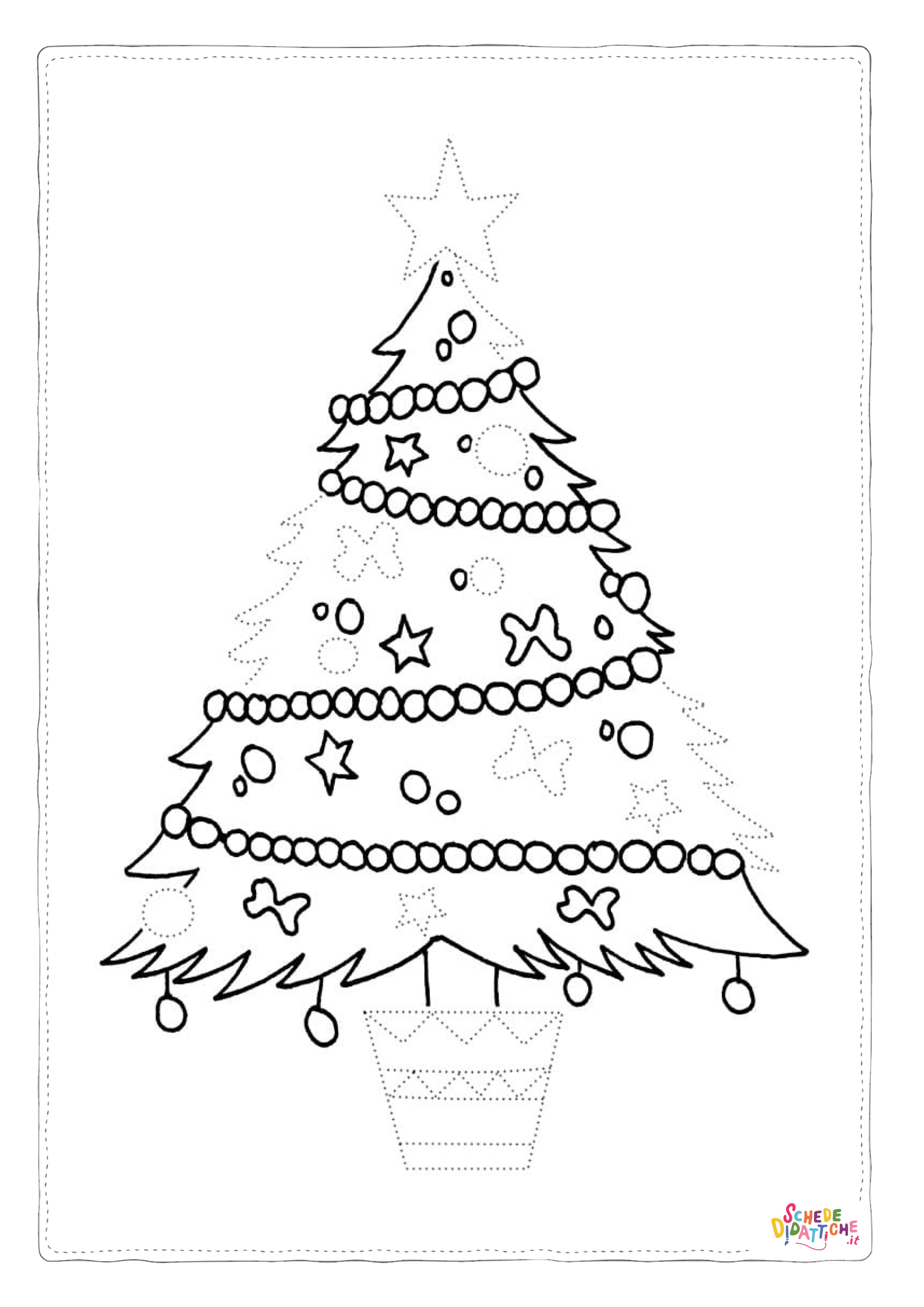 Disegno "Disegno di albero di Natale da stampare e colorare 125" Disegno di albero di Natale da stampare e colorare 125