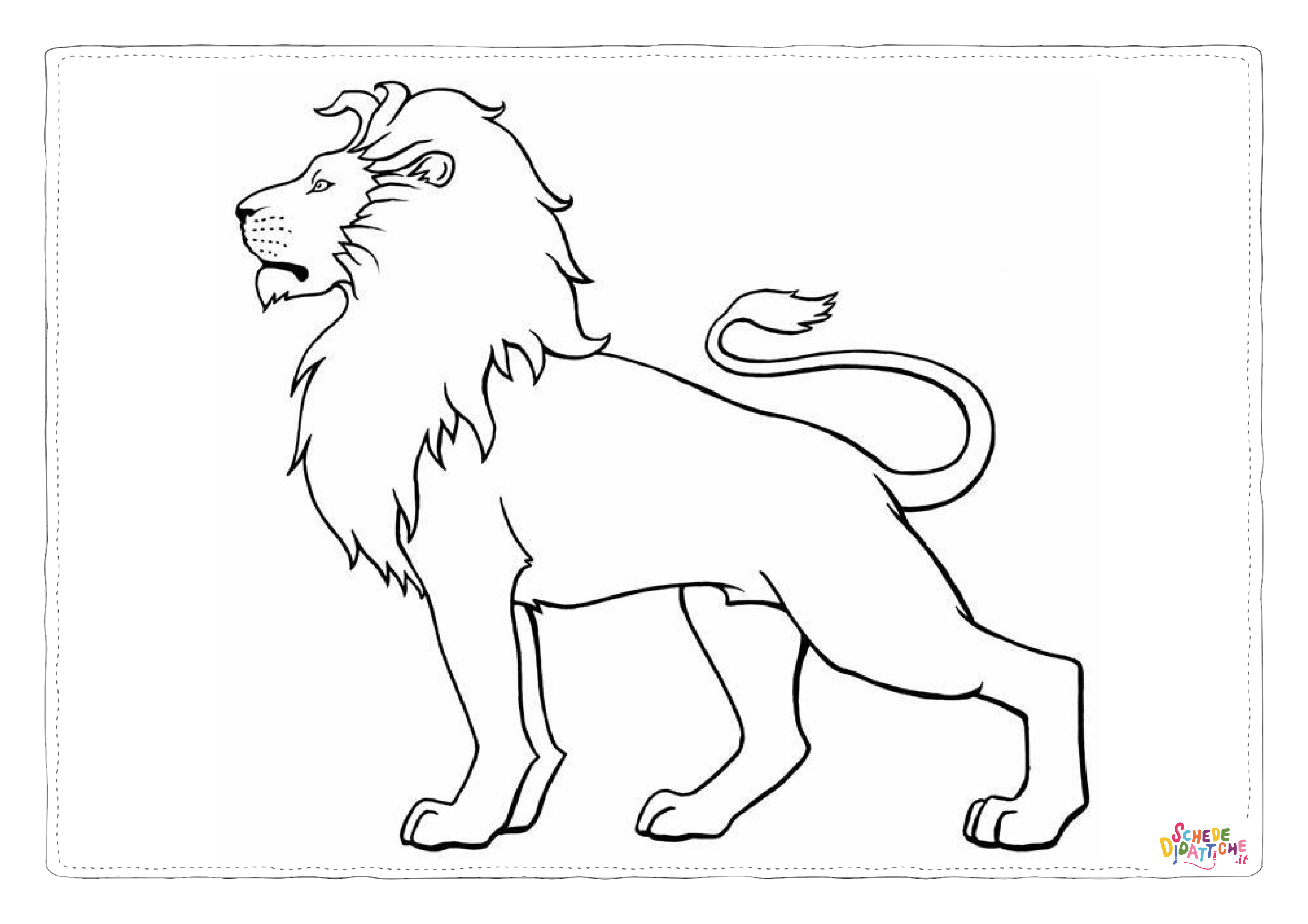 Disegno "Disegno di Re Leone da stampare e colorare 207" Disegno di Re Leone da stampare e colorare 207