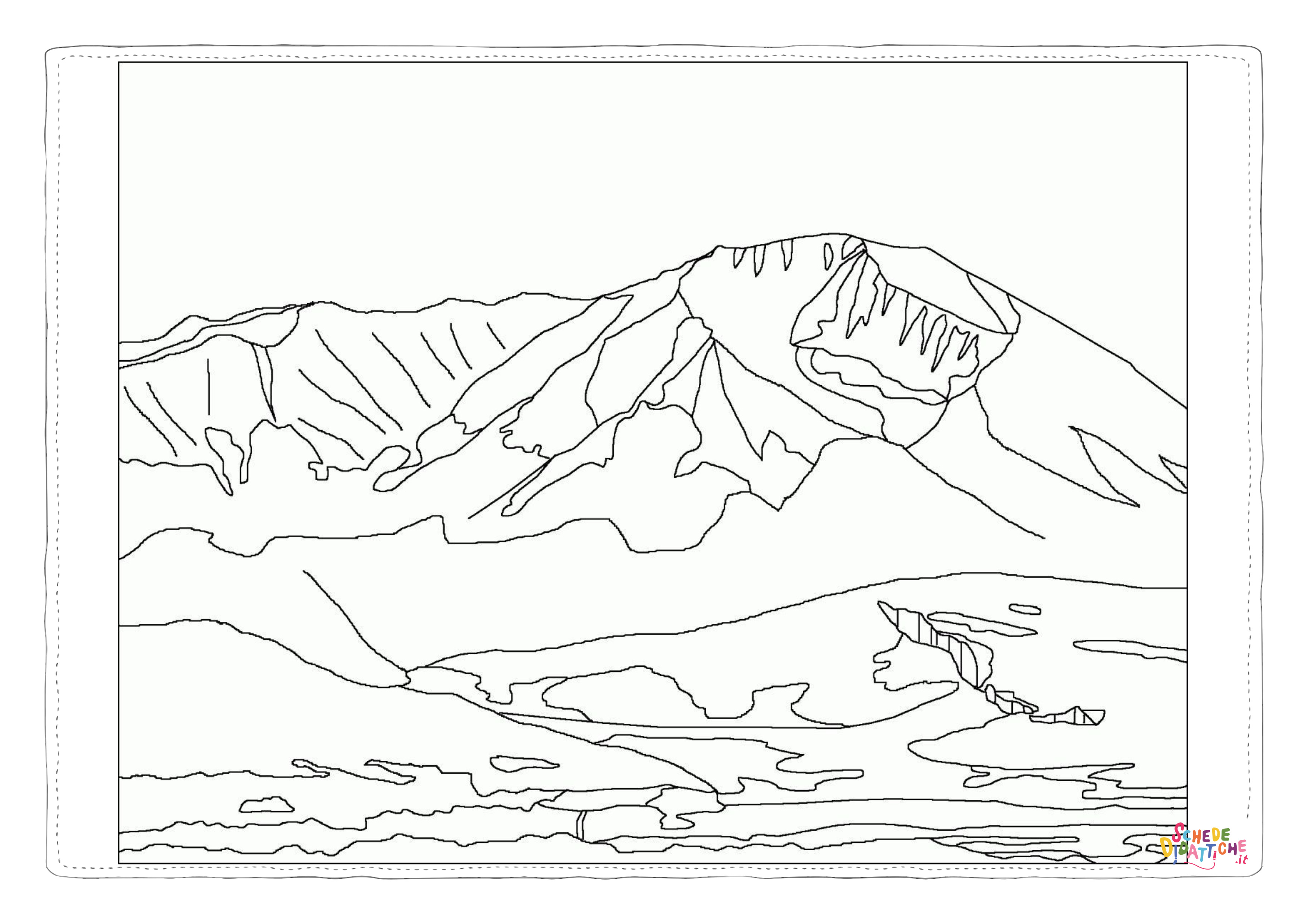 Disegno "Disegno di paesaggio da stampare e colorare 10" Disegno di paesaggio da stampare e colorare 10