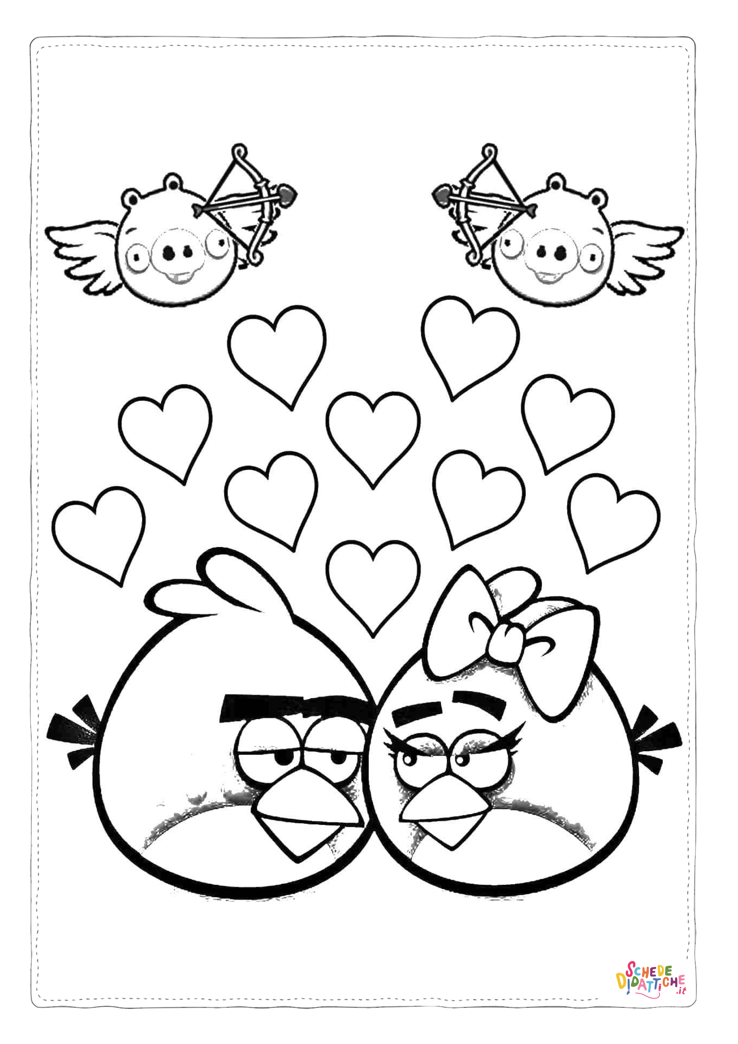 Disegno "Disegno di San Valentino da stampare e colorare 44" Disegno di San Valentino da stampare e colorare 44