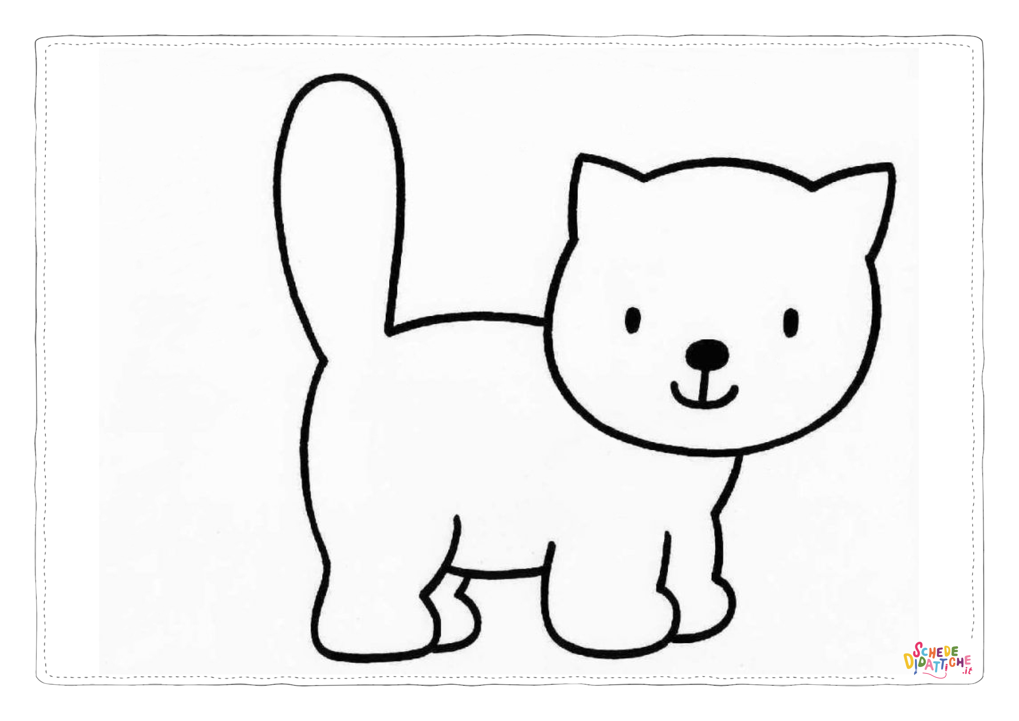Disegno "Disegno di gatto da stampare e colorare 10" Disegno di gatto da stampare e colorare 10