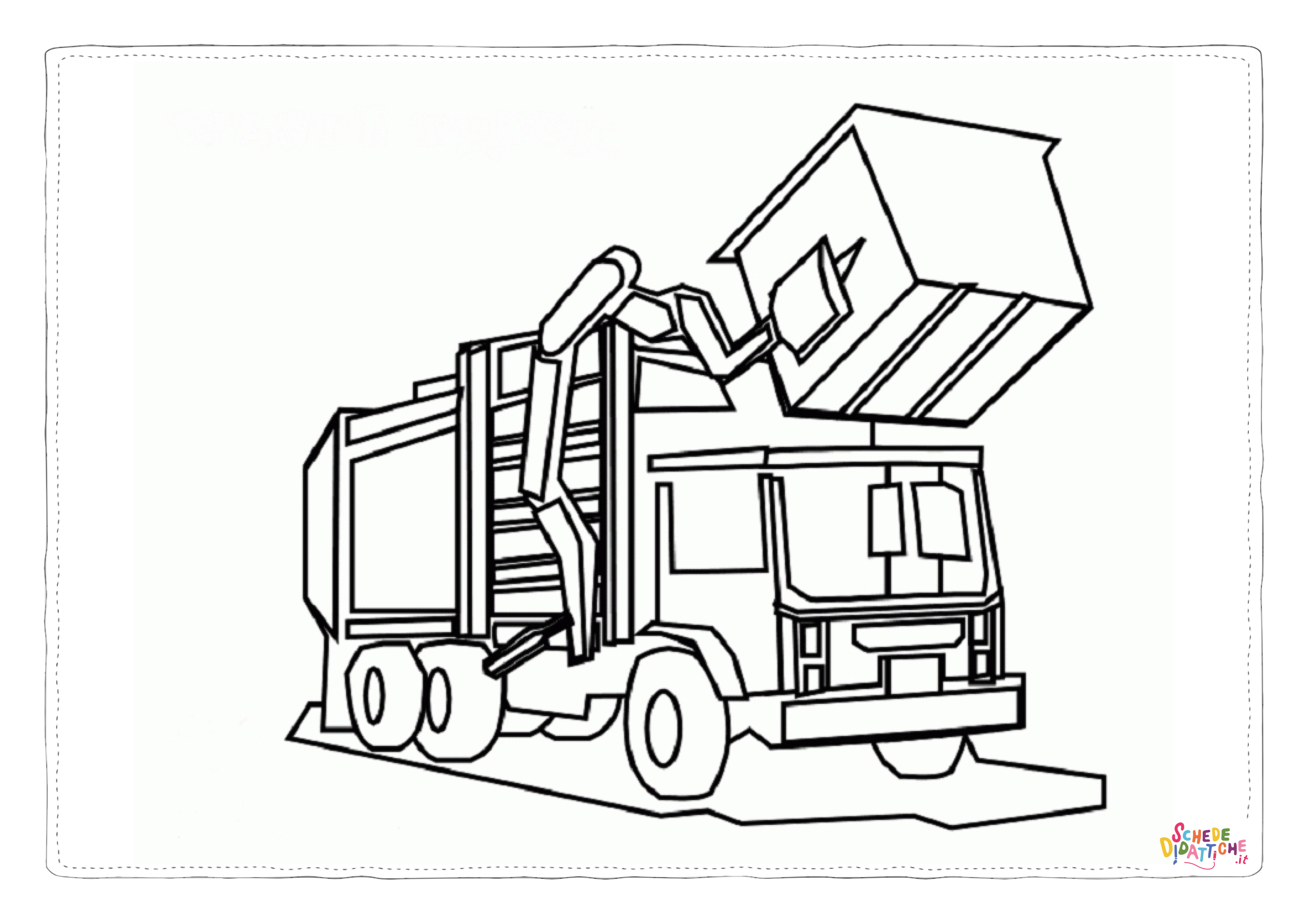 Disegno "Disegno di mezzo da lavoro da stampare e colorare 71" Disegno di mezzo da lavoro da stampare e colorare 71