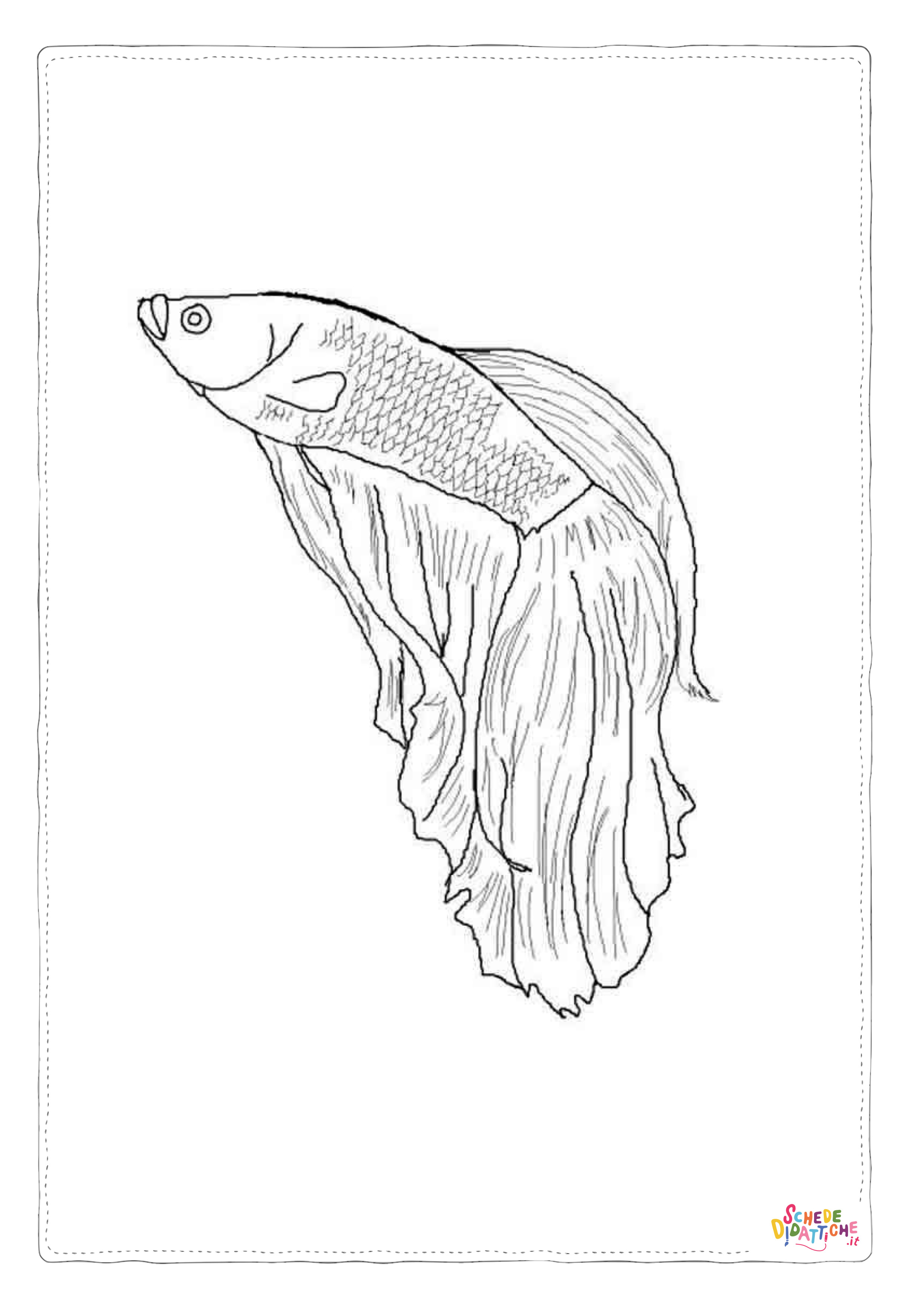 Disegno "Disegno di pesce da stampare e colorare 264" Disegno di pesce da stampare e colorare 264