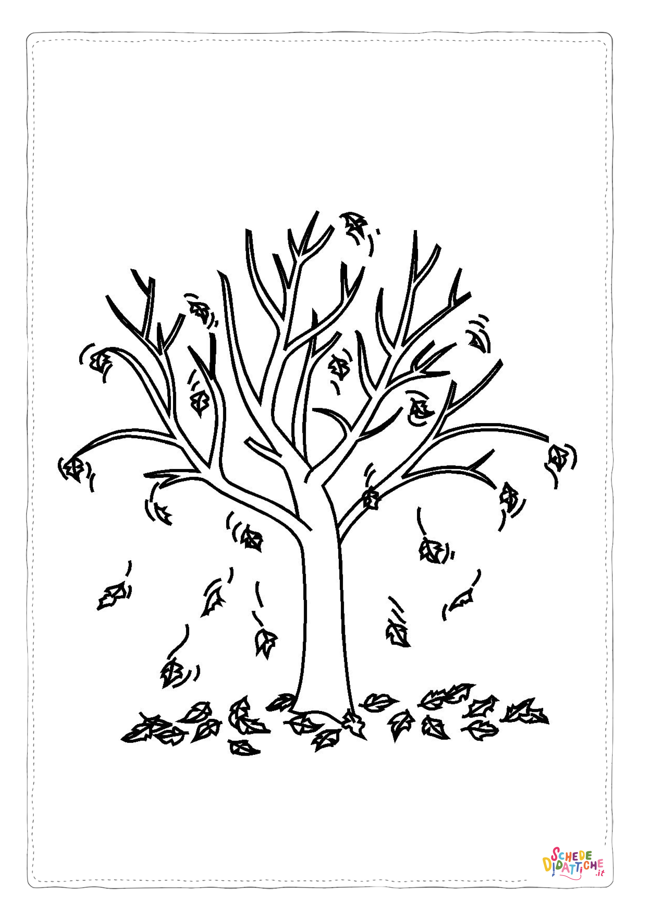 Disegno "Disegno di albero da stampare e colorare 80" Disegno di albero da stampare e colorare 80