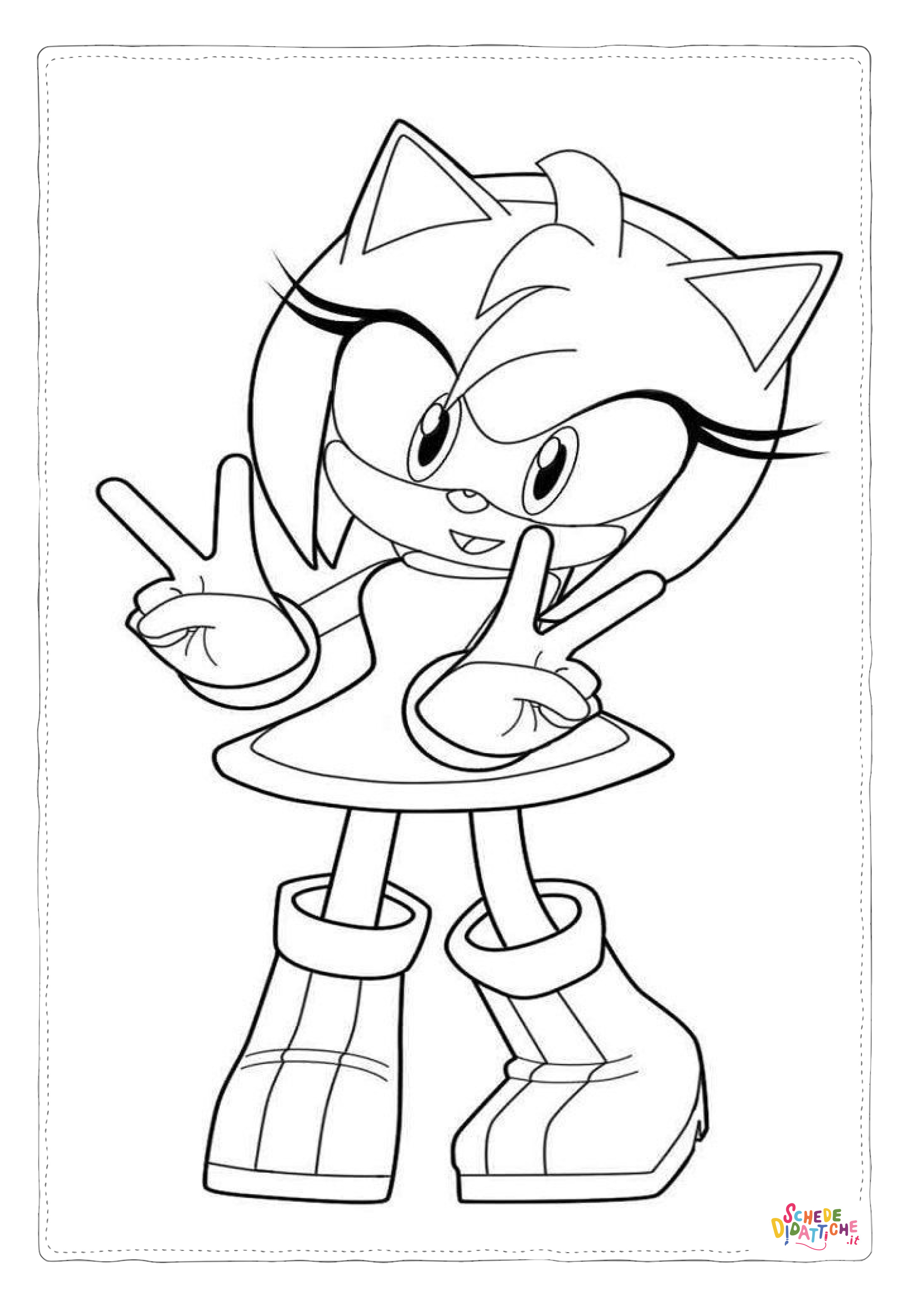 Disegno di Sonic da stampare e colorare 2