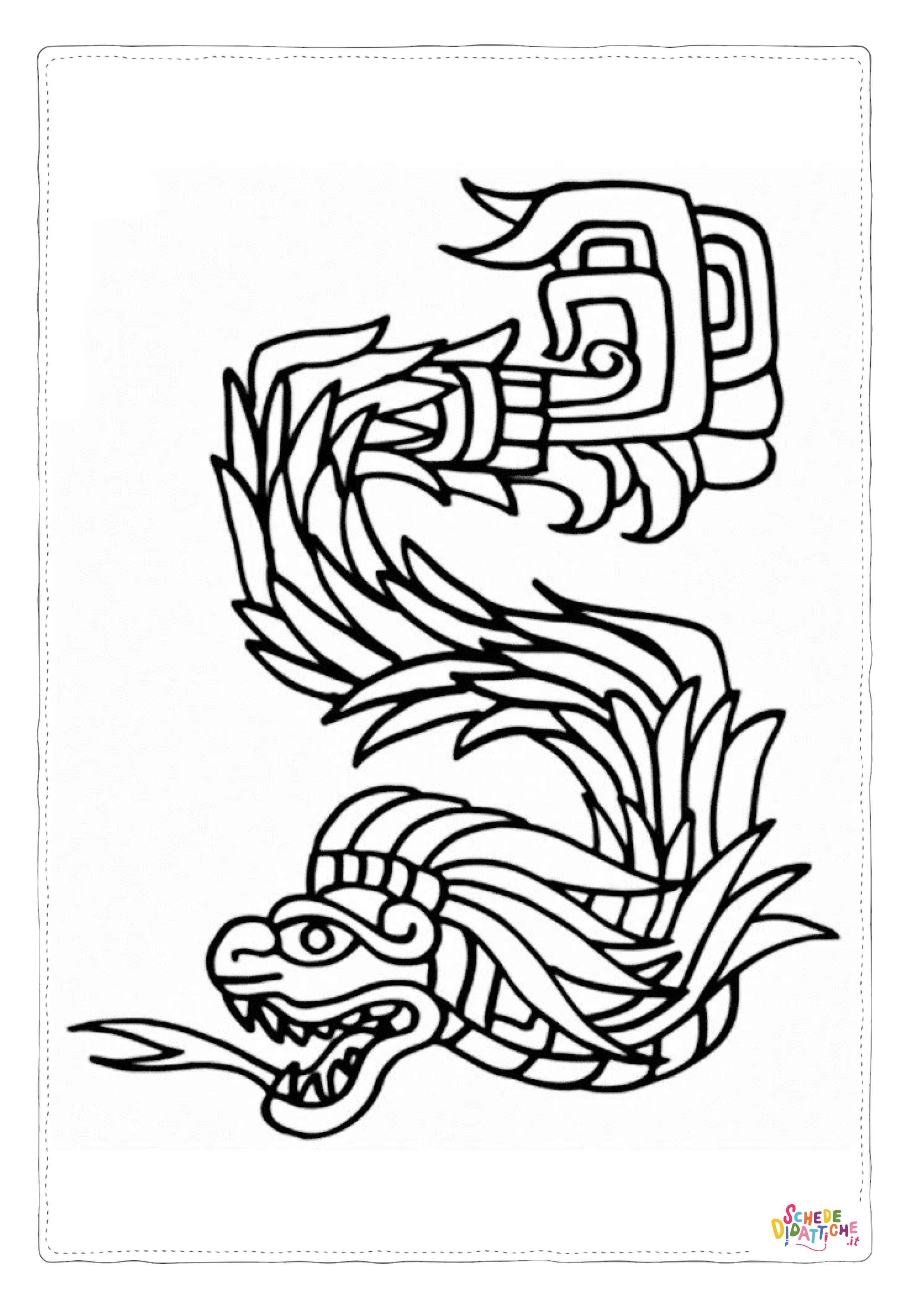 Disegno "Disegno di serpente da stampare e colorare 13" Disegno di serpente da stampare e colorare 13