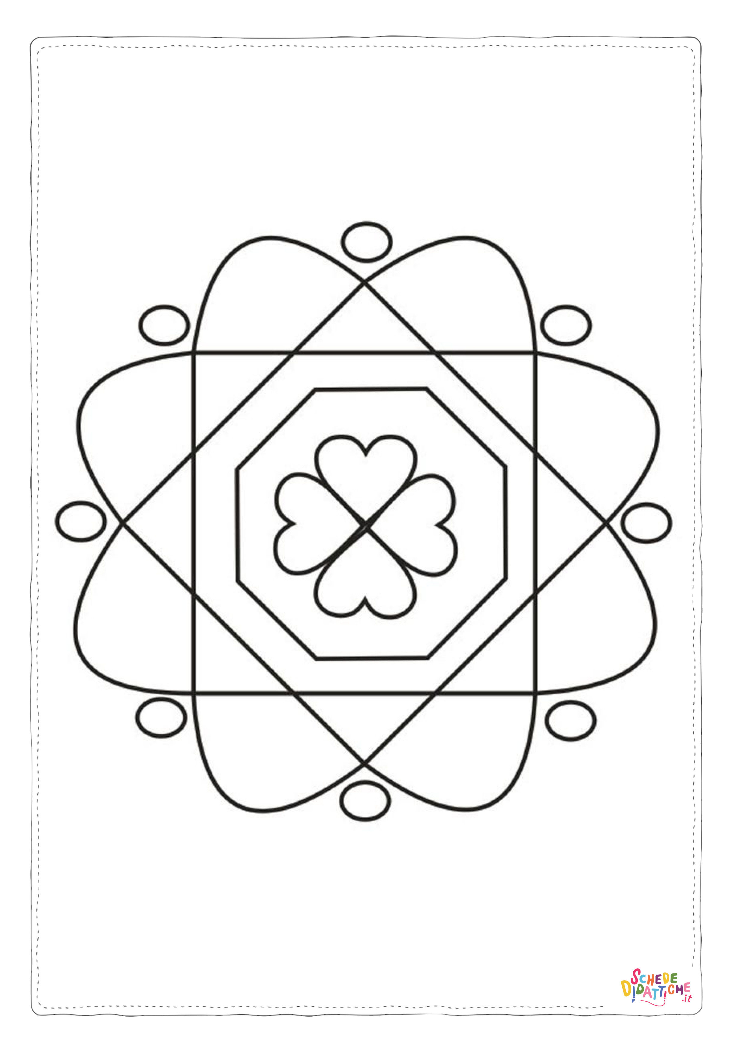 Disegno "Disegno di mandala da stampare e colorare 1202" Disegno di mandala da stampare e colorare 1202