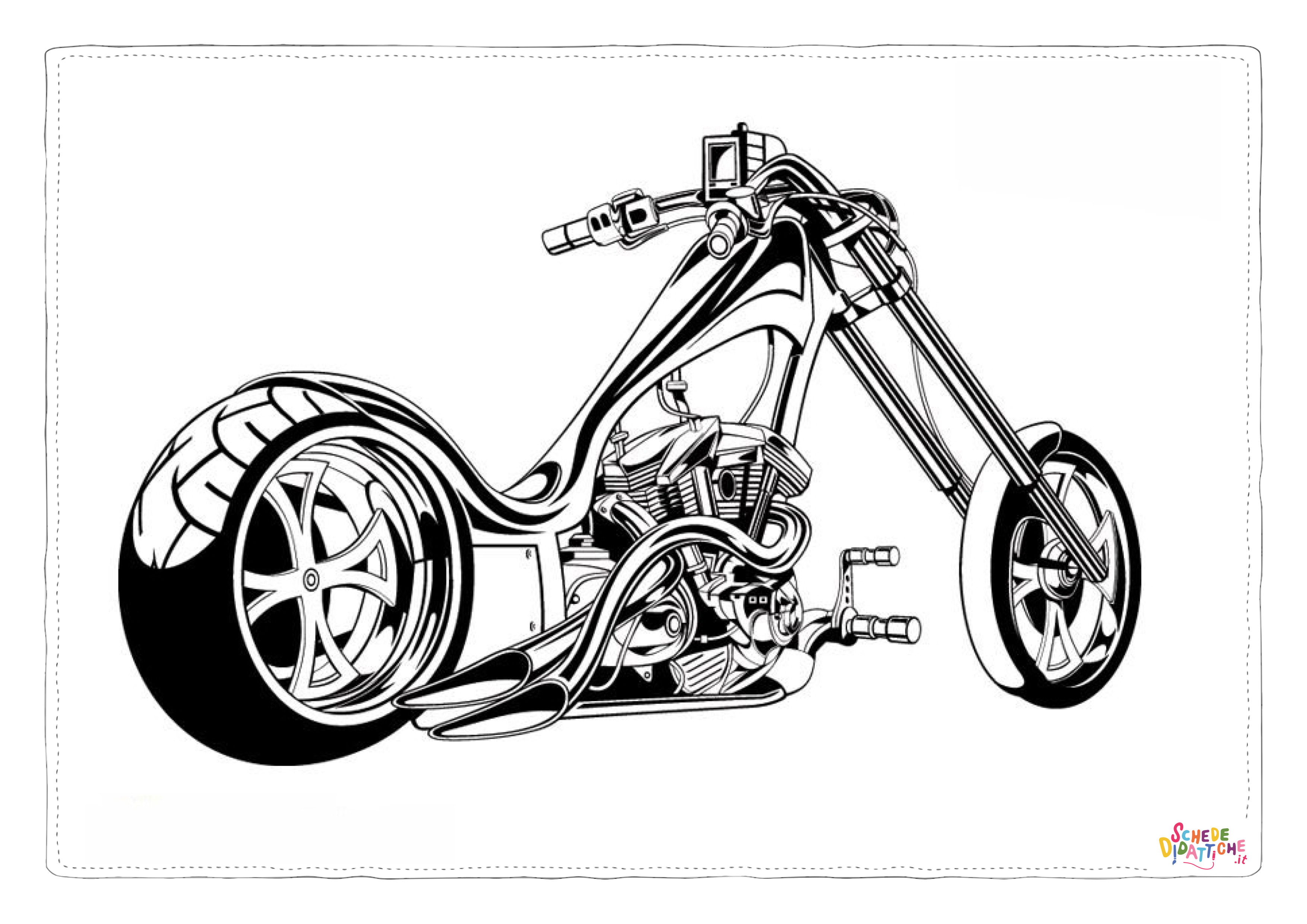Disegno "Disegno di moto da stampare e colorare 28" Disegno di moto da stampare e colorare 28