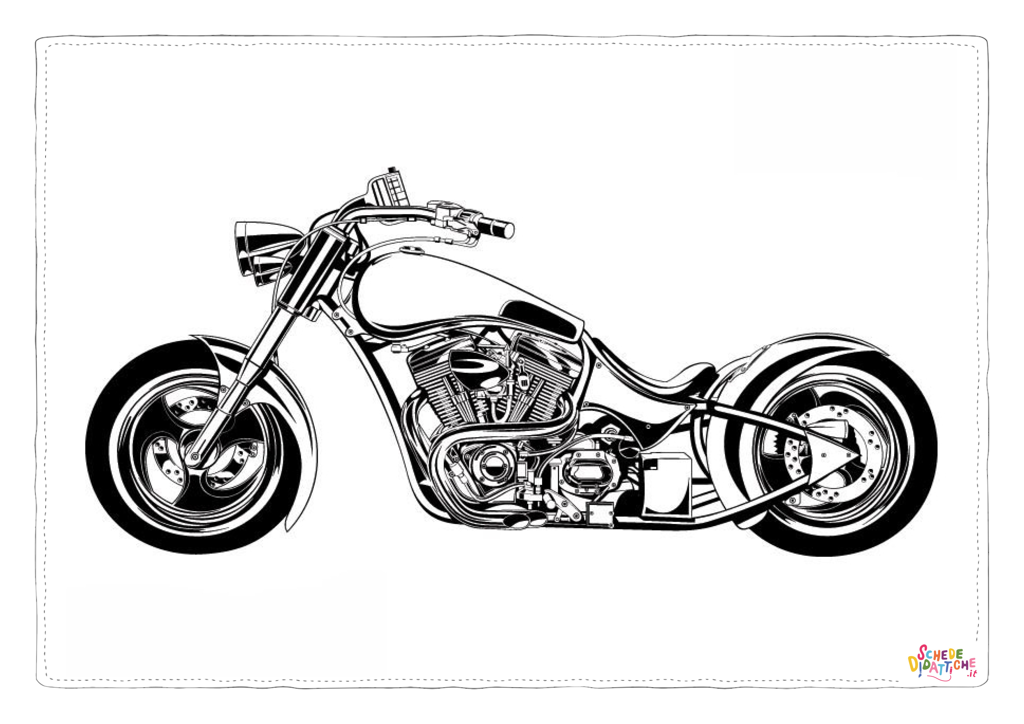 Disegno di moto da stampare e colorare 29