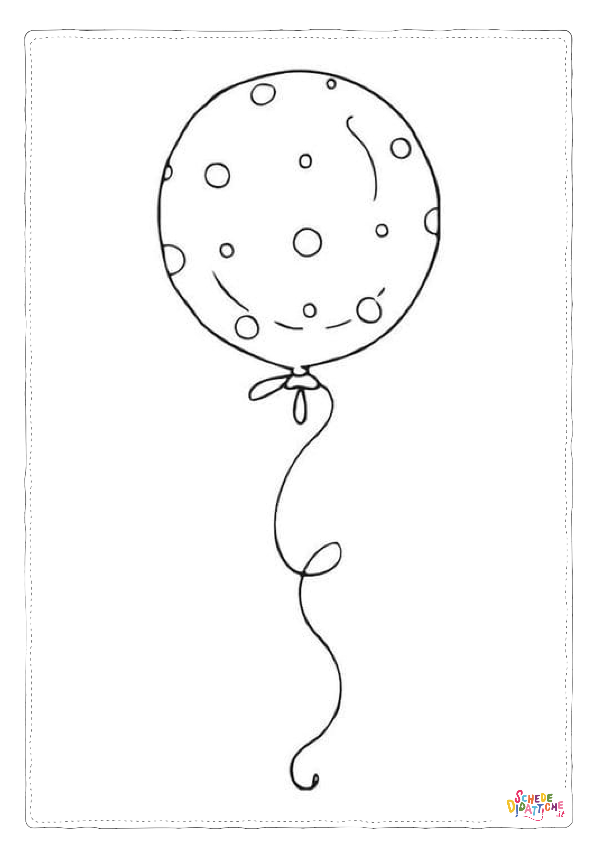 Disegno "Disegno di palloncino da stampare e colorare 6" Disegno di palloncino da stampare e colorare 6
