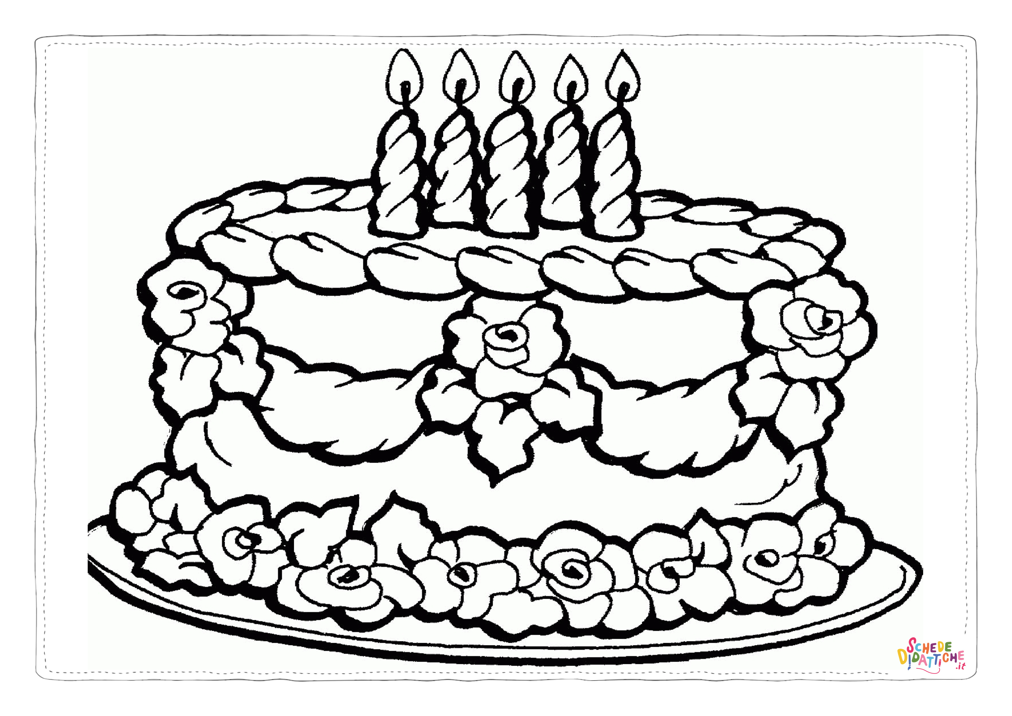 Disegno "Disegno di compleanno da stampare e colorare 2" Disegno di compleanno da stampare e colorare 2