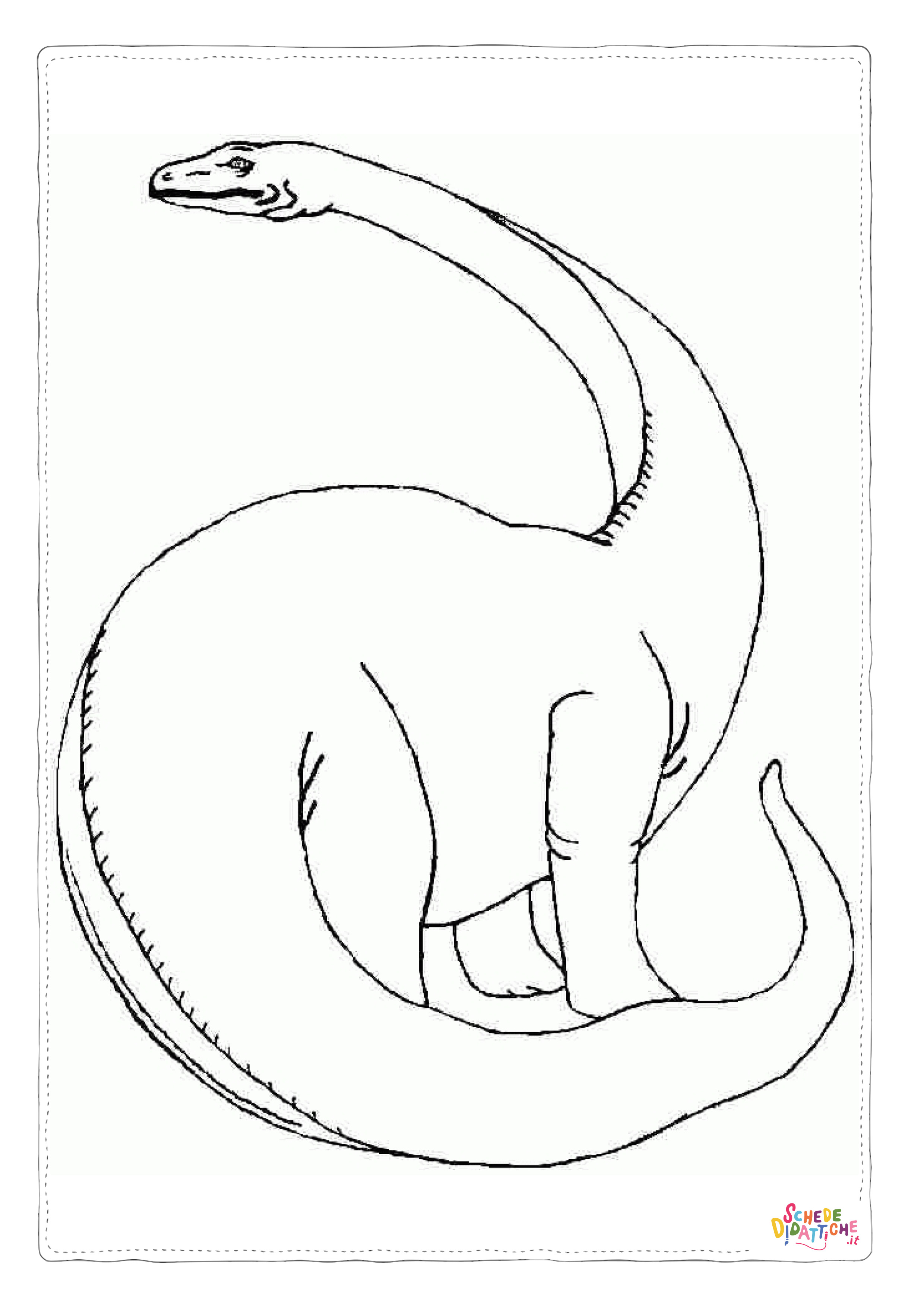 Disegno "Disegno di Brontosauro da stampare e colorare 18" Disegno di Brontosauro da stampare e colorare 18