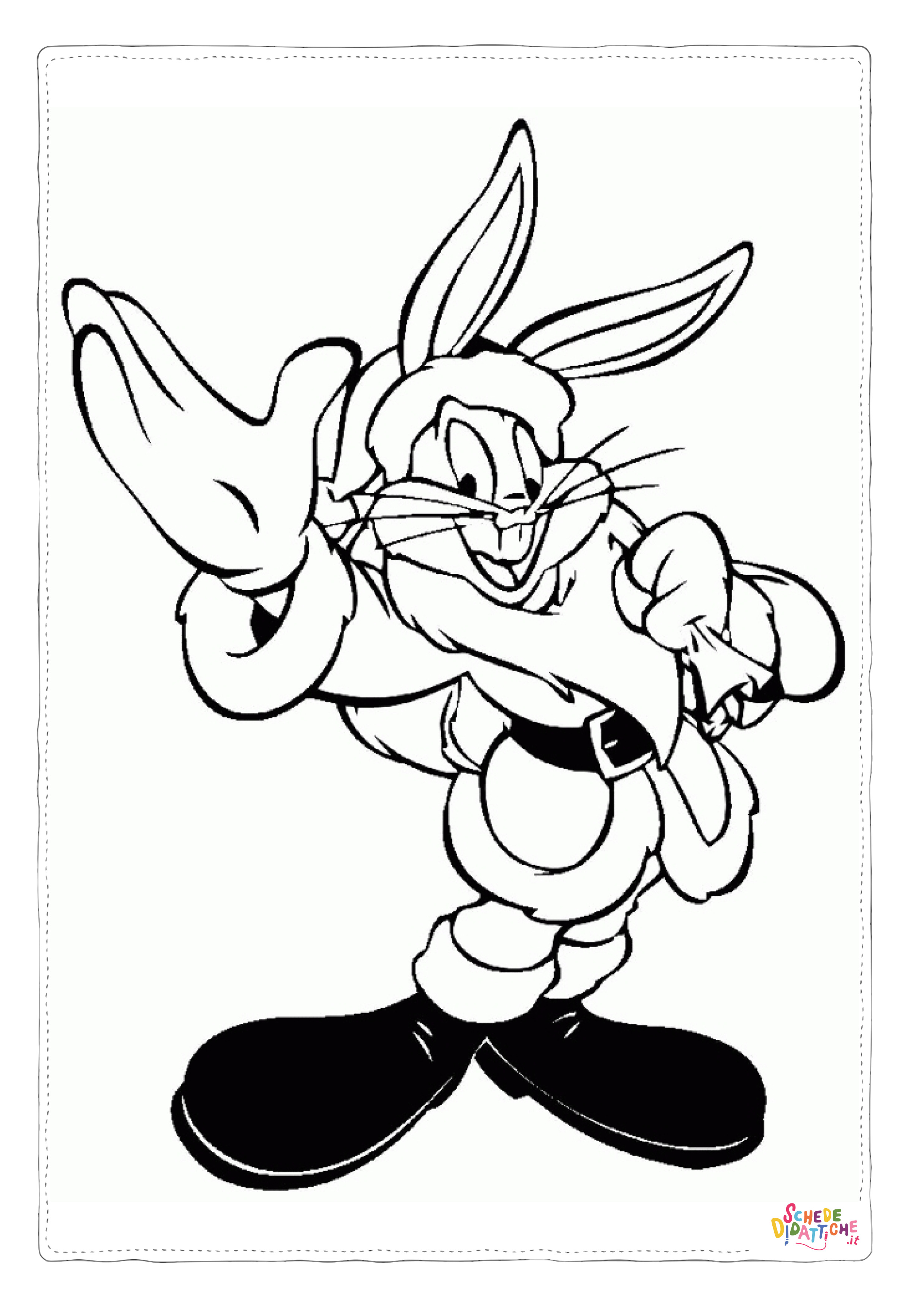 Disegno di Bugs Bunny da stampare e colorare 9
