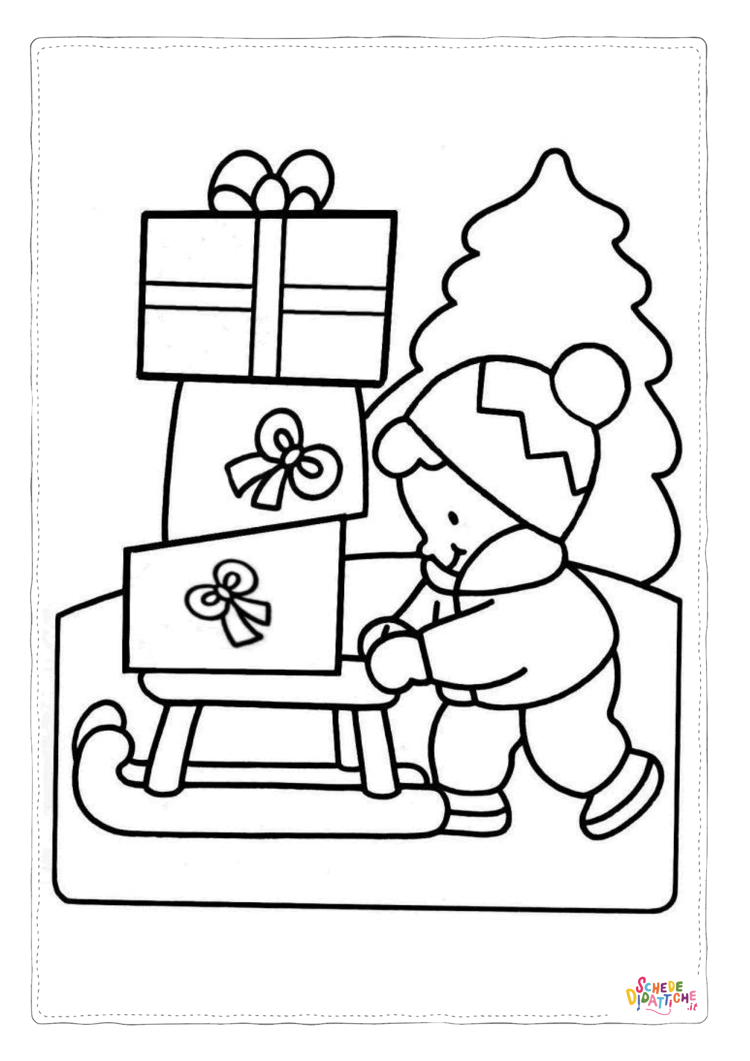 Disegno "Disegno di regalo da stampare e colorare 31" Disegno di regalo da stampare e colorare 31