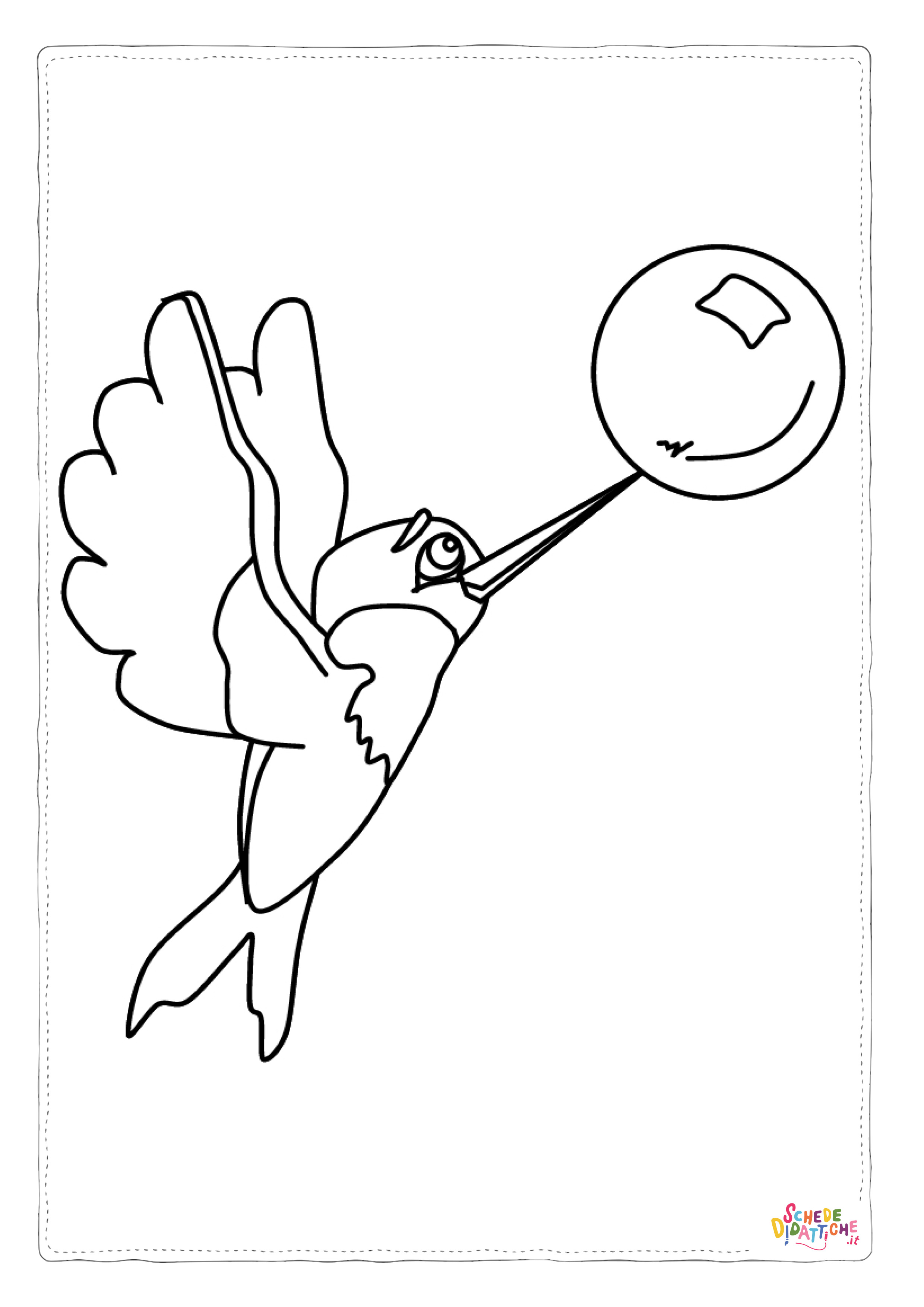 Disegno di colibr da stampare e colorare 9