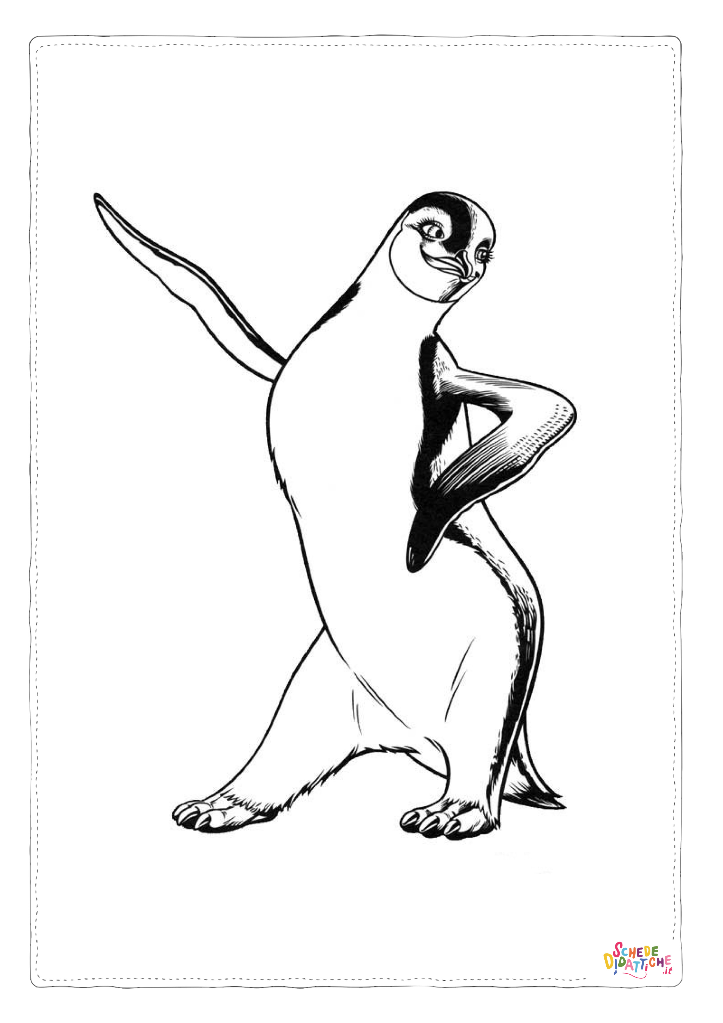 Disegno di pinguino da stampare e colorare 34