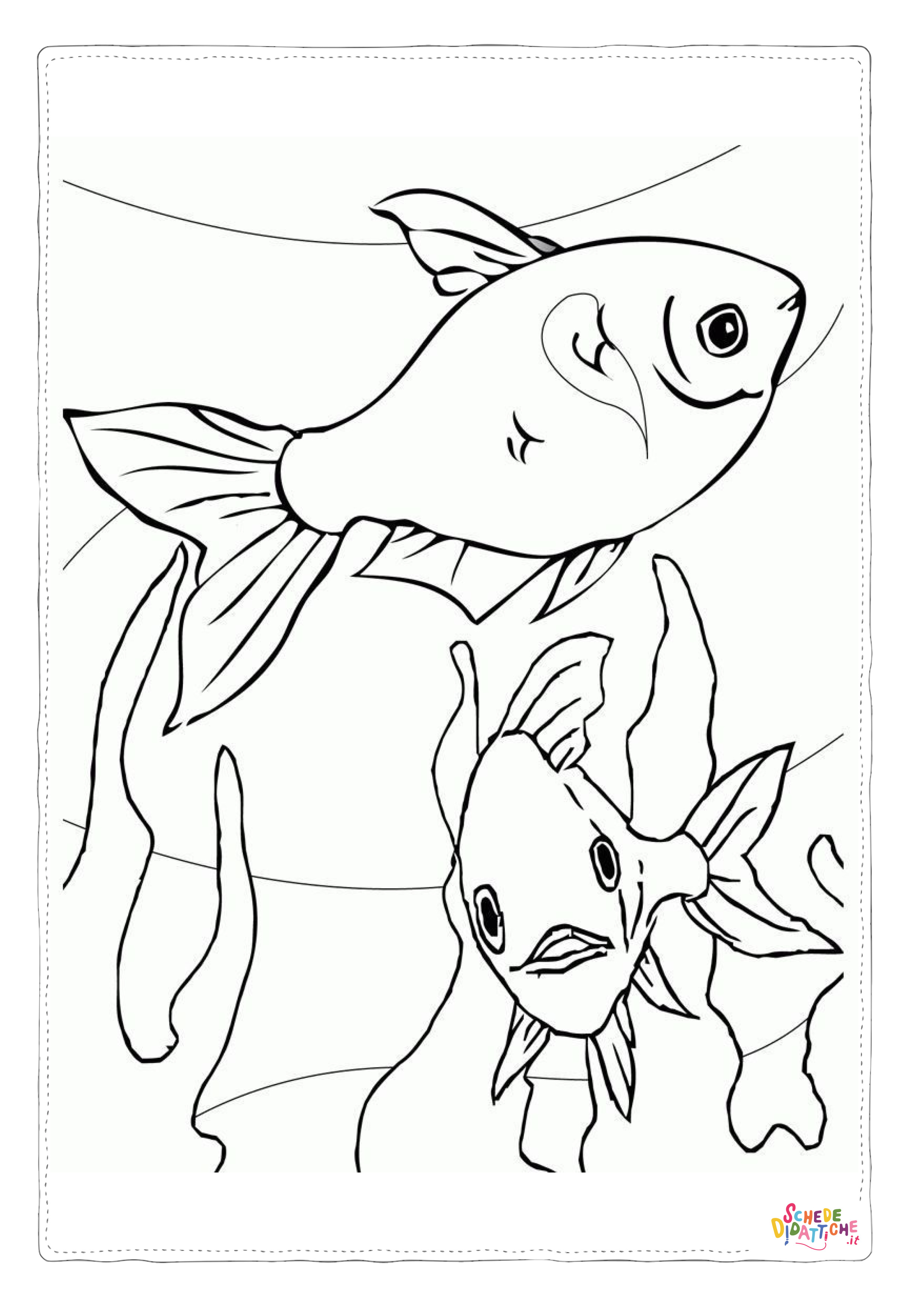 Disegno "Disegno di pesce da stampare e colorare 298" Disegno di pesce da stampare e colorare 298
