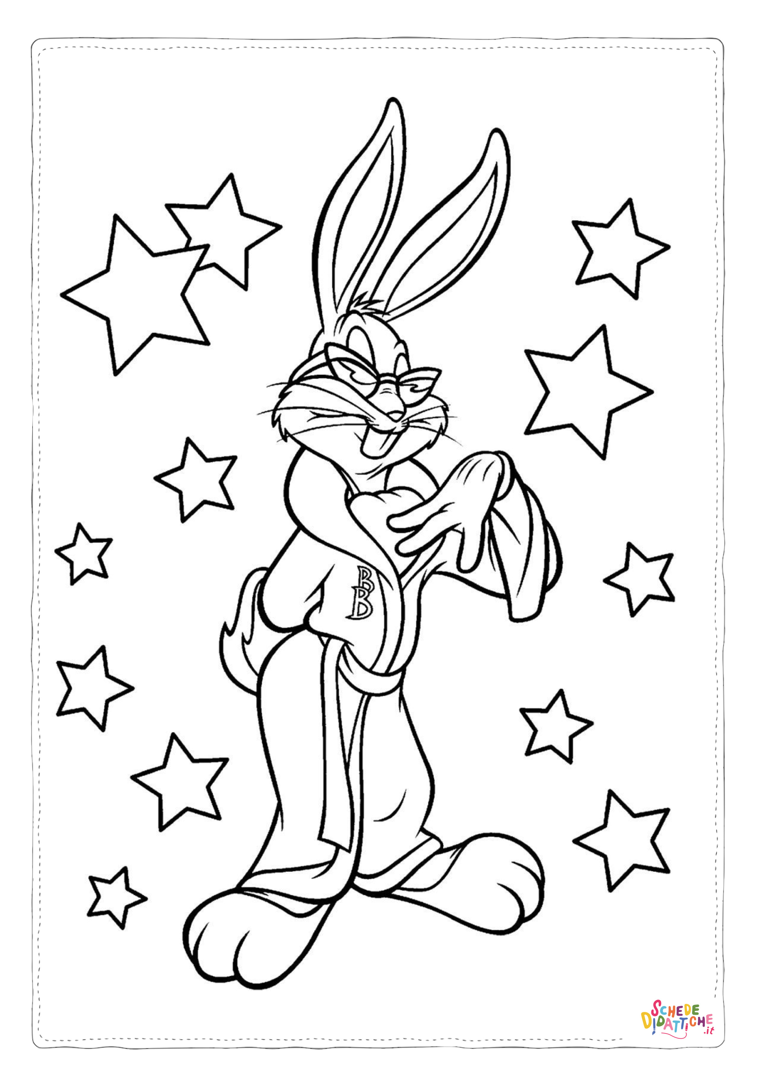 Disegno di Bugs Bunny da stampare e colorare 22