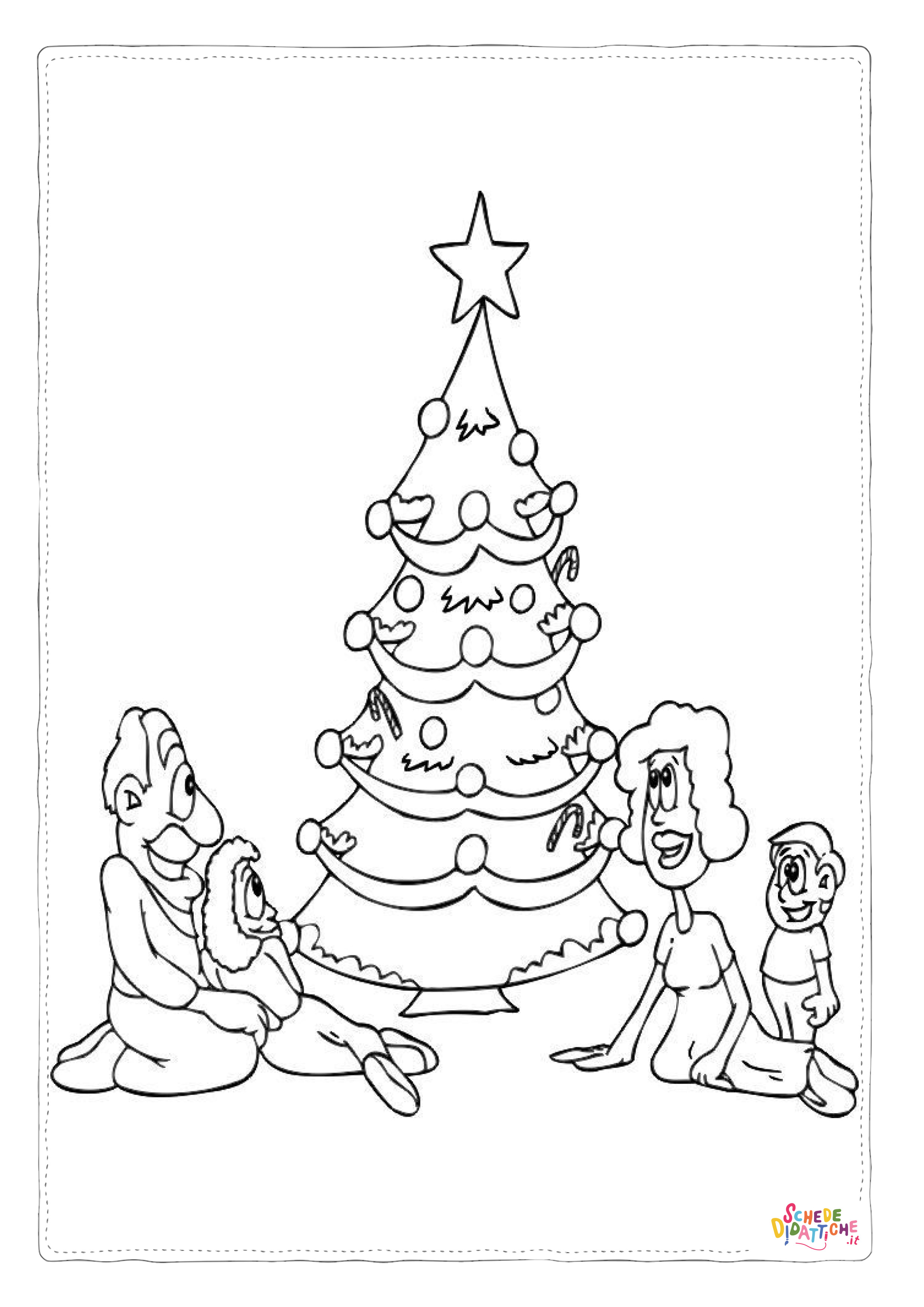 Disegno "Disegno di albero di Natale da stampare e colorare 234" Disegno di albero di Natale da stampare e colorare 234